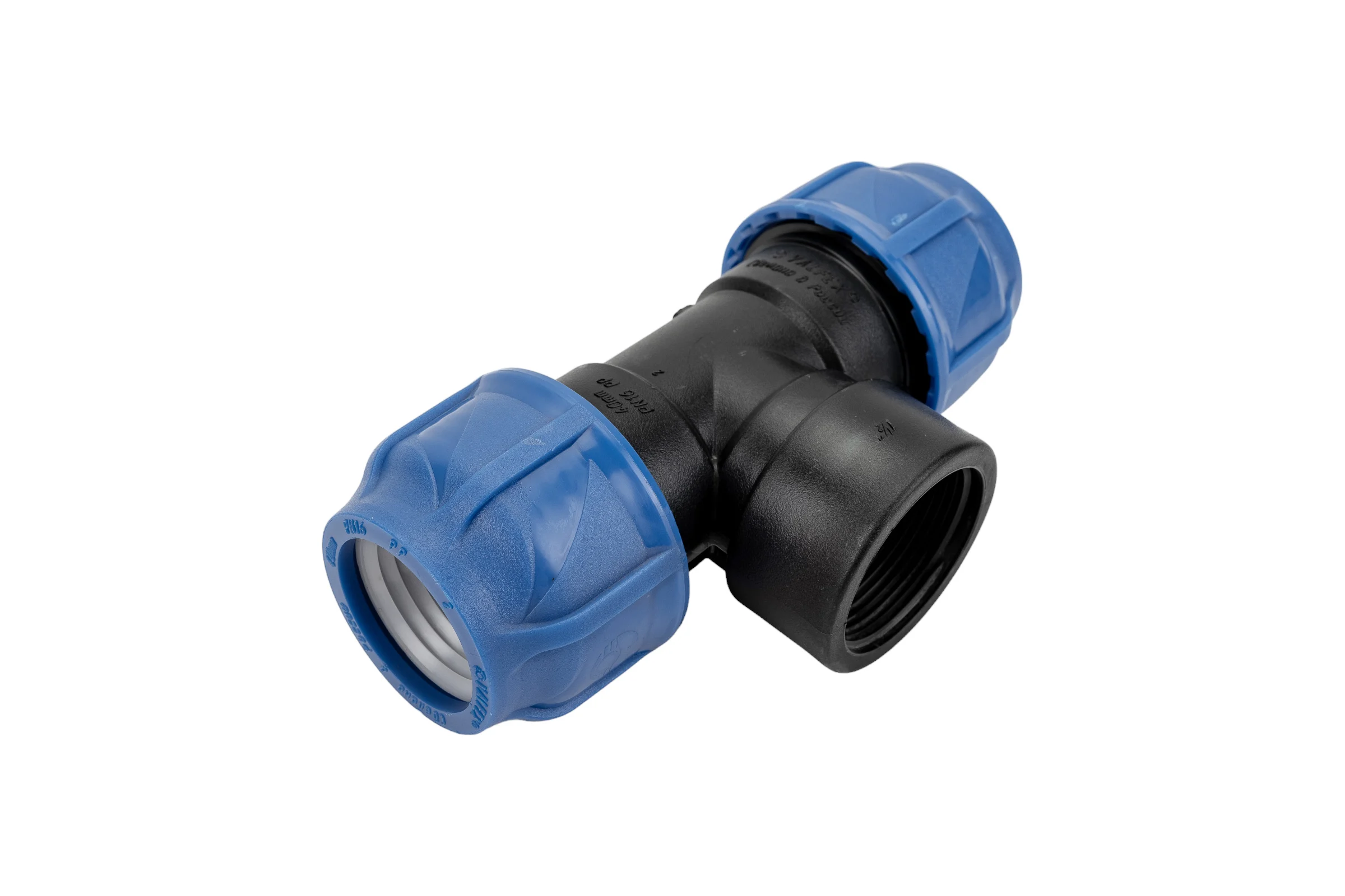 Компрессионный переходной тройник VALFEX ПНД, с внутренней резьбой, 40-1 1/2"-40 1210014011240