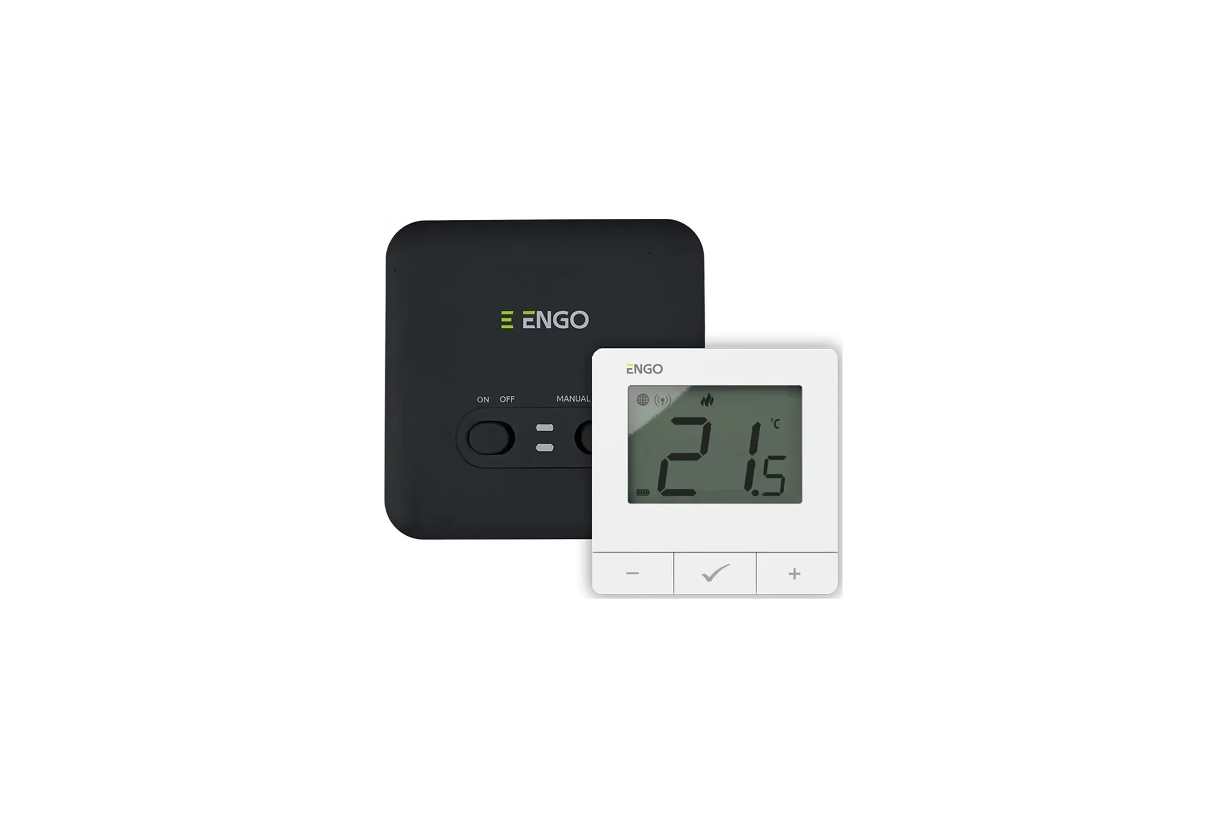Терморегулятор ENGO controls беспроводной, правляемый через интернет, Wi-Fi, на батарейках, белый E20i-W