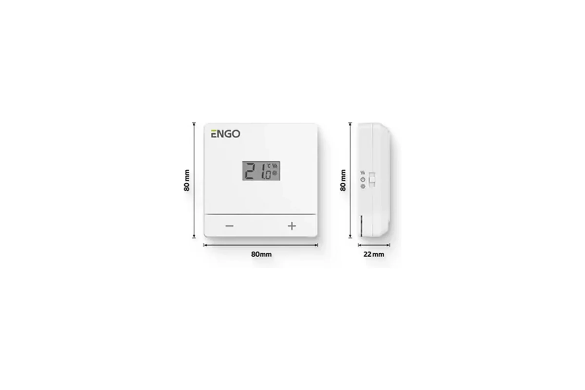 Терморегулятор ENGO controls проводной, накладной, 230В, белый EASY230W