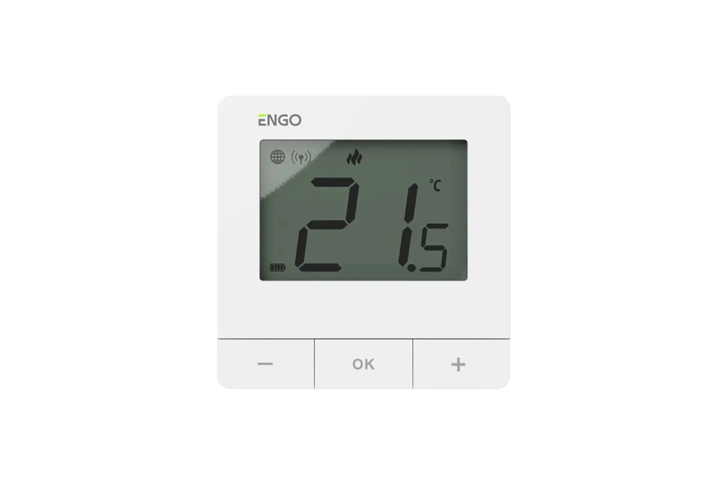 Терморегулятор ENGO controls накладной, используемый для управления напольным и радиаторным отоплением, цвет-белый E25-BATW