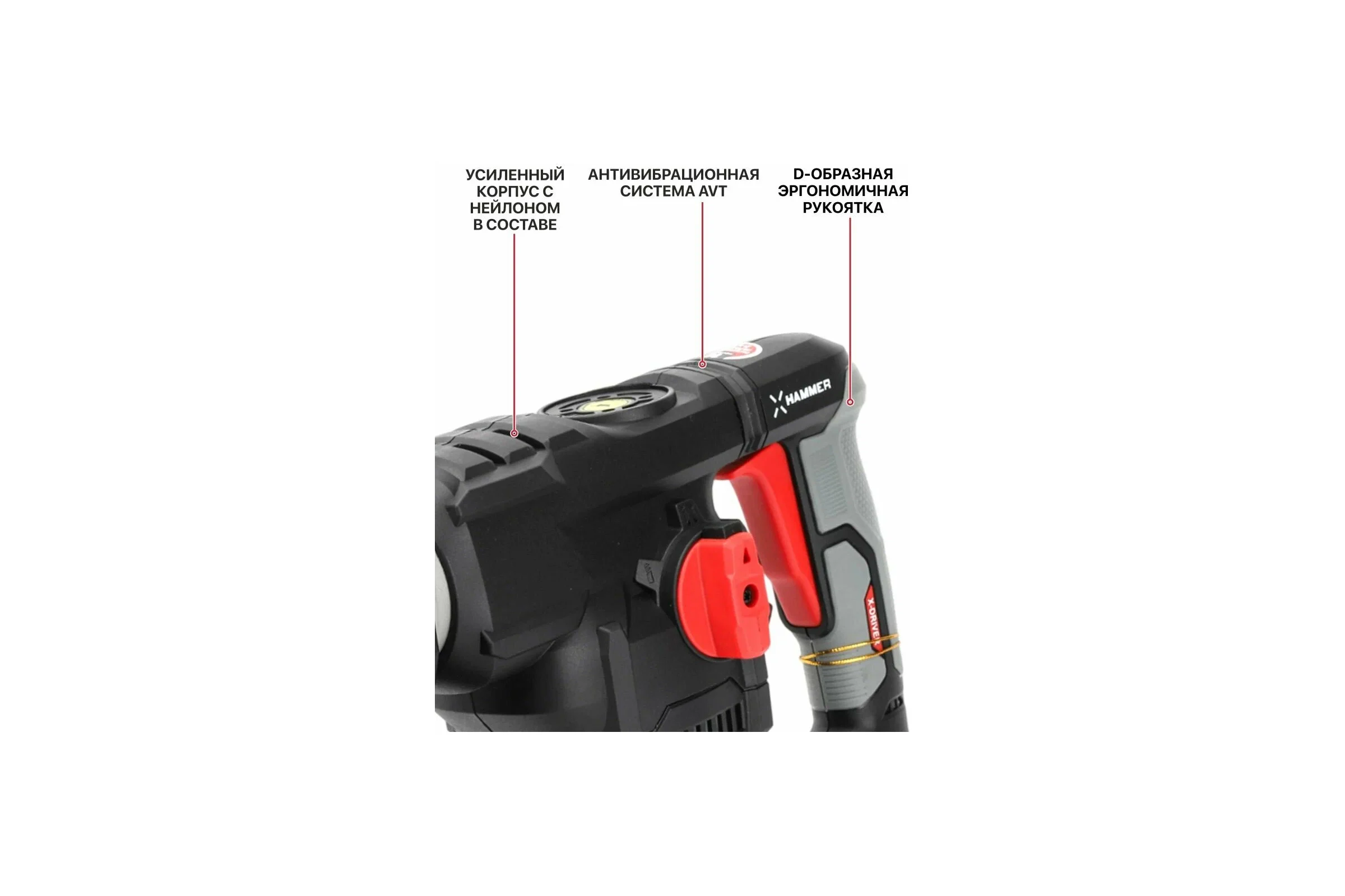 Перфоратор электрический SDS-Plus P.I.T. верт, 1500Вт, 6,0Дж, 3реж, Ø32мм, 0-920об/мин PBH32-C6
