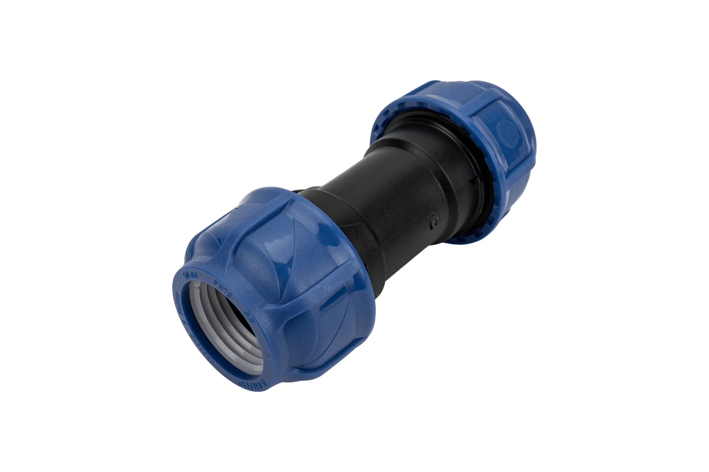 Компрессионный переходной тройник VALFEX ПНД, с наружной резьбой, 50-1"-50 1210025010050