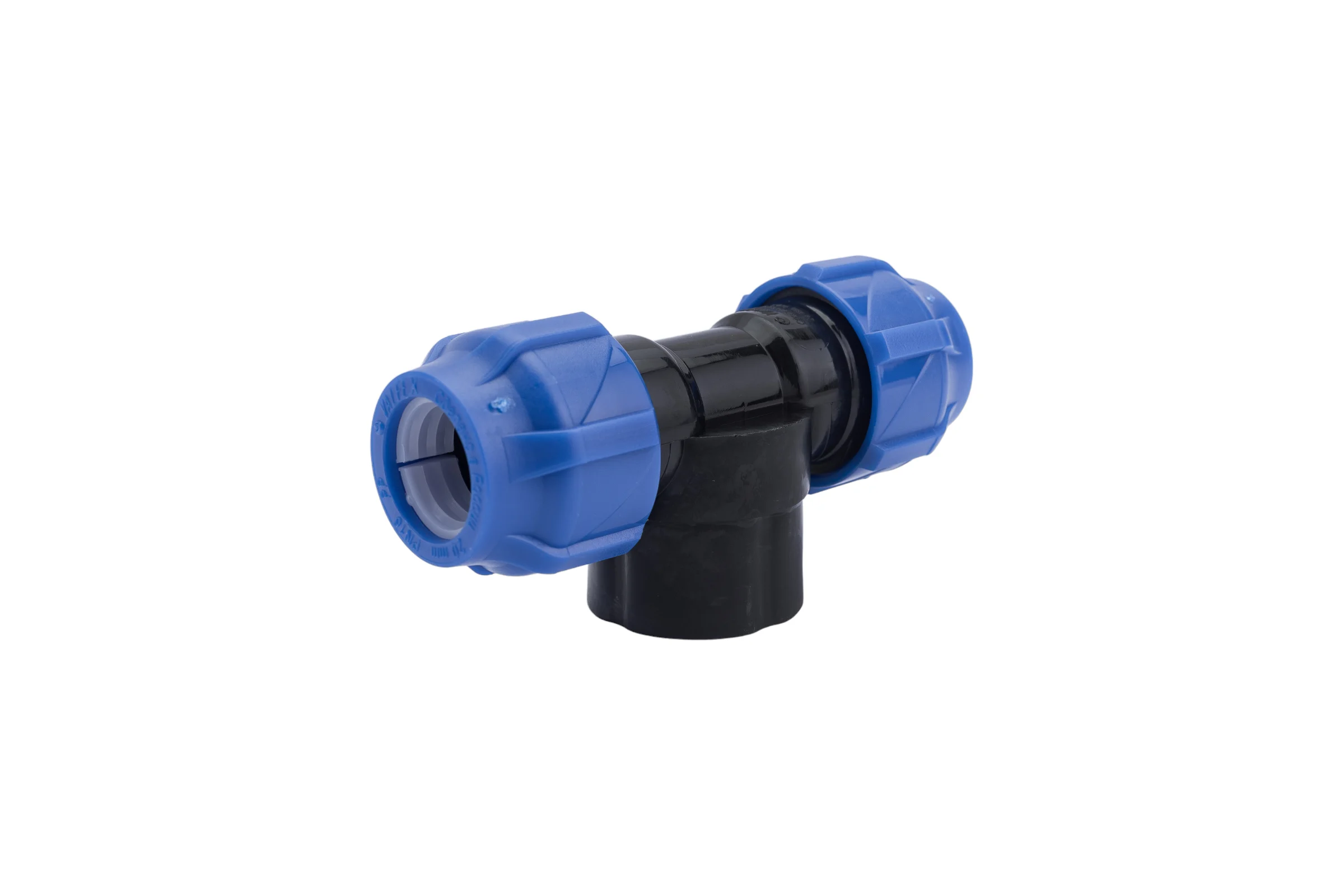 Компрессионный переходной тройник VALFEX ПНД, с внутренней резьбой, 20-3/4"-20 1210012003420