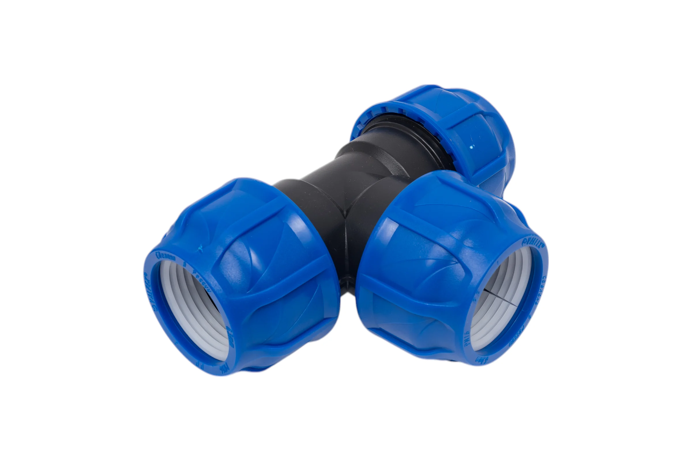 Компрессионный тройник VALFEX ПНД, 63-63-63 1210012636363