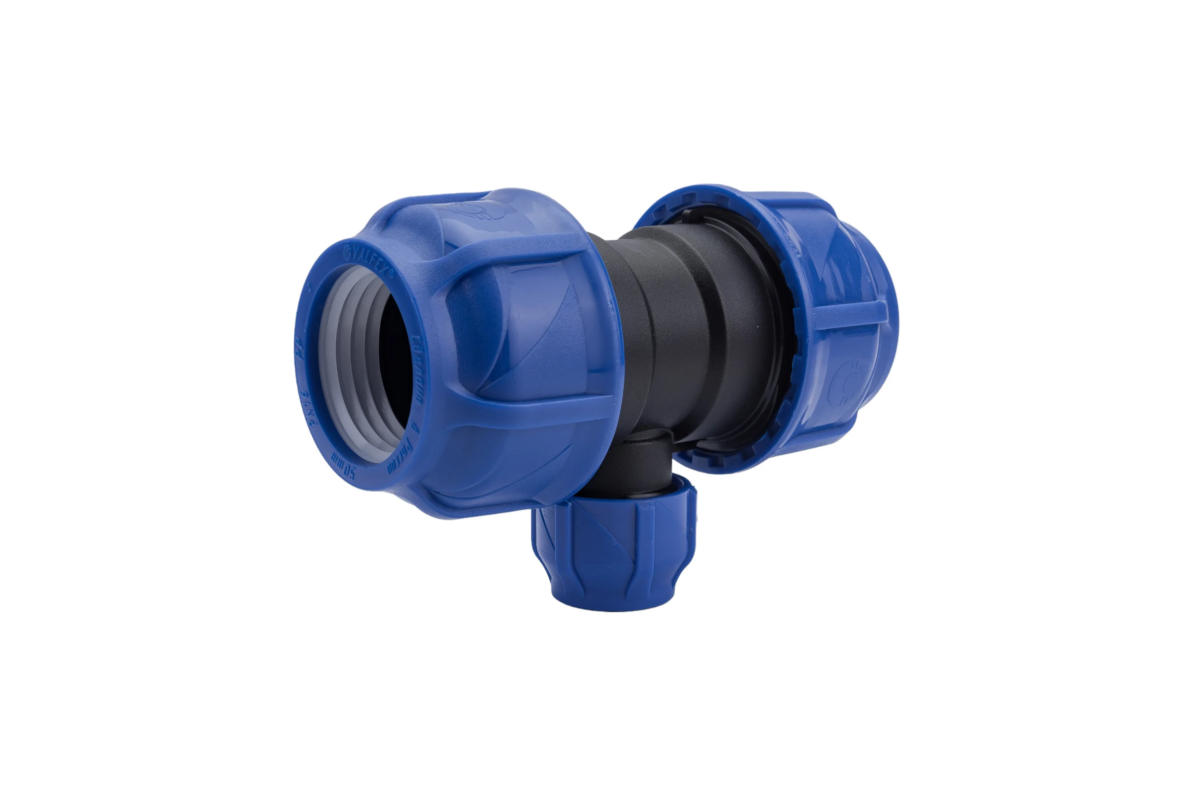 Компрессионный переходной тройник VALFEX ПНД, 50-25-50 1210012502550