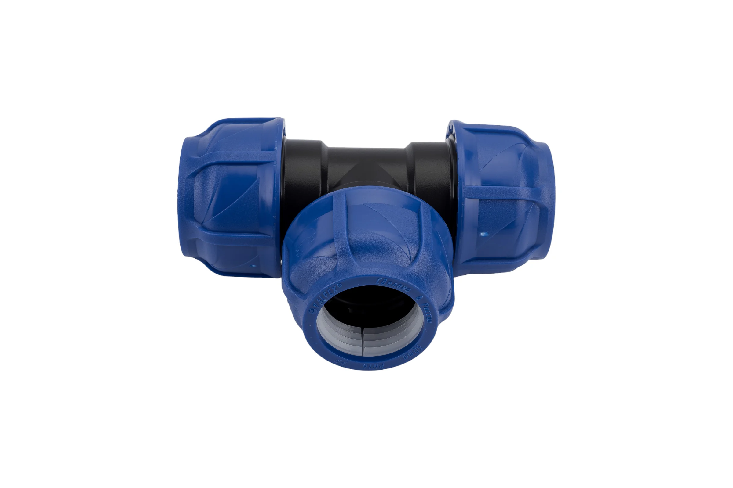 Компрессионный тройник VALFEX ПНД, 50-50-50 1210012505050