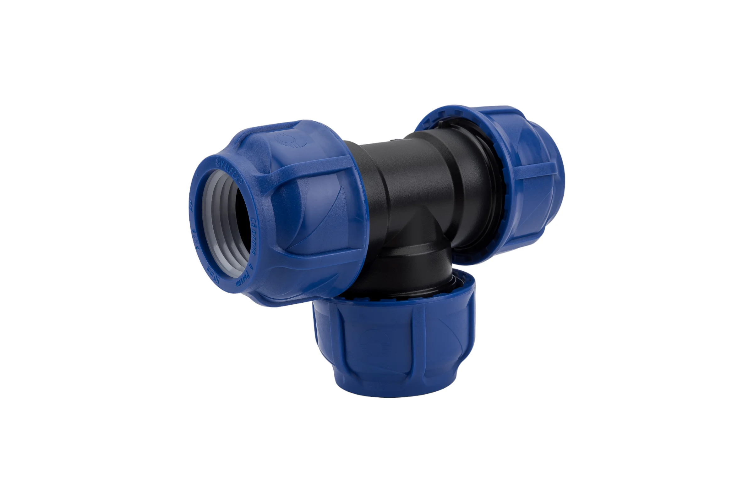 Компрессионный тройник VALFEX ПНД, 50-50-50 1210012505050