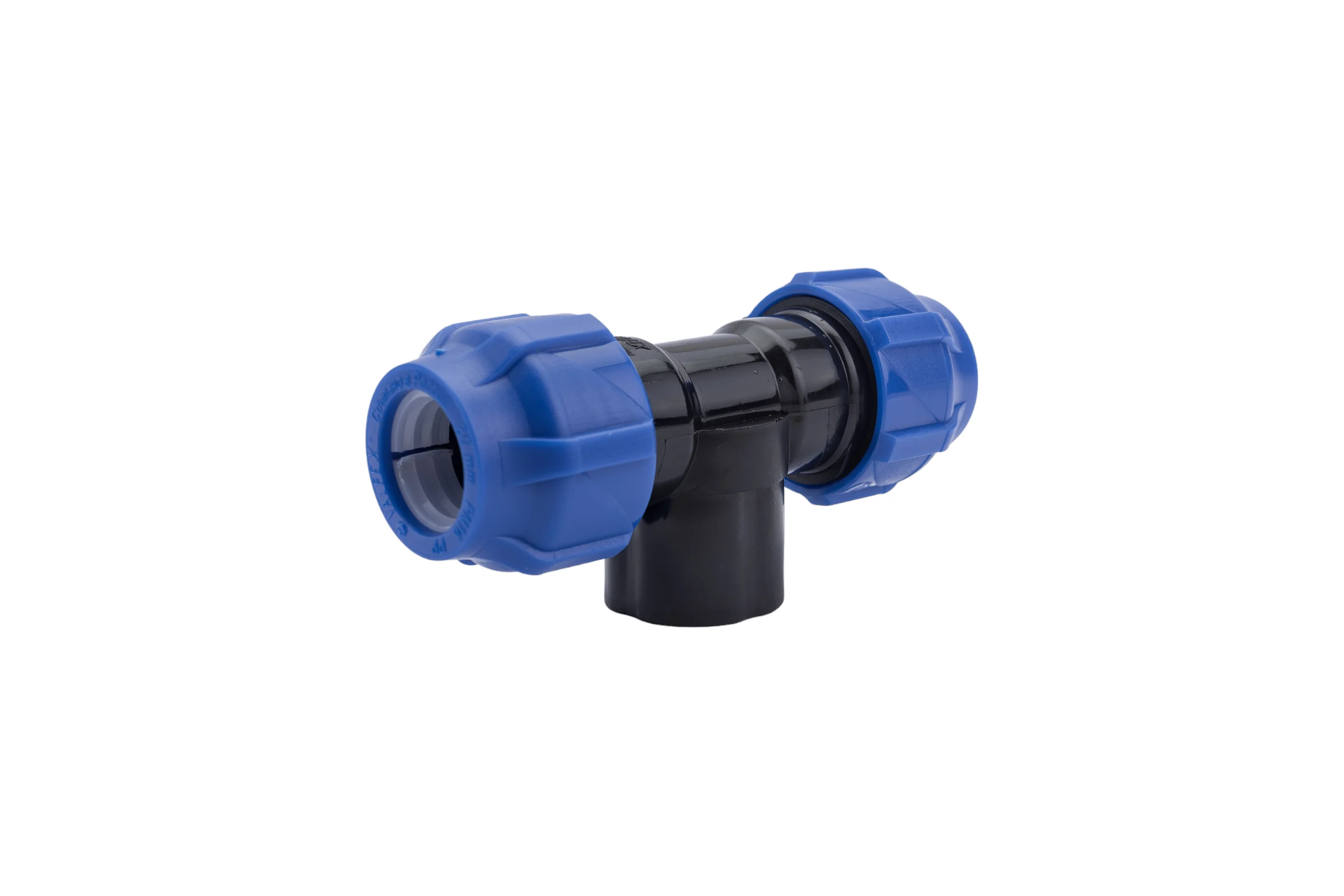 Компрессионный переходной тройник VALFEX ПНД, с внутренней резьбой, 20-1/2"-20 1210012001220