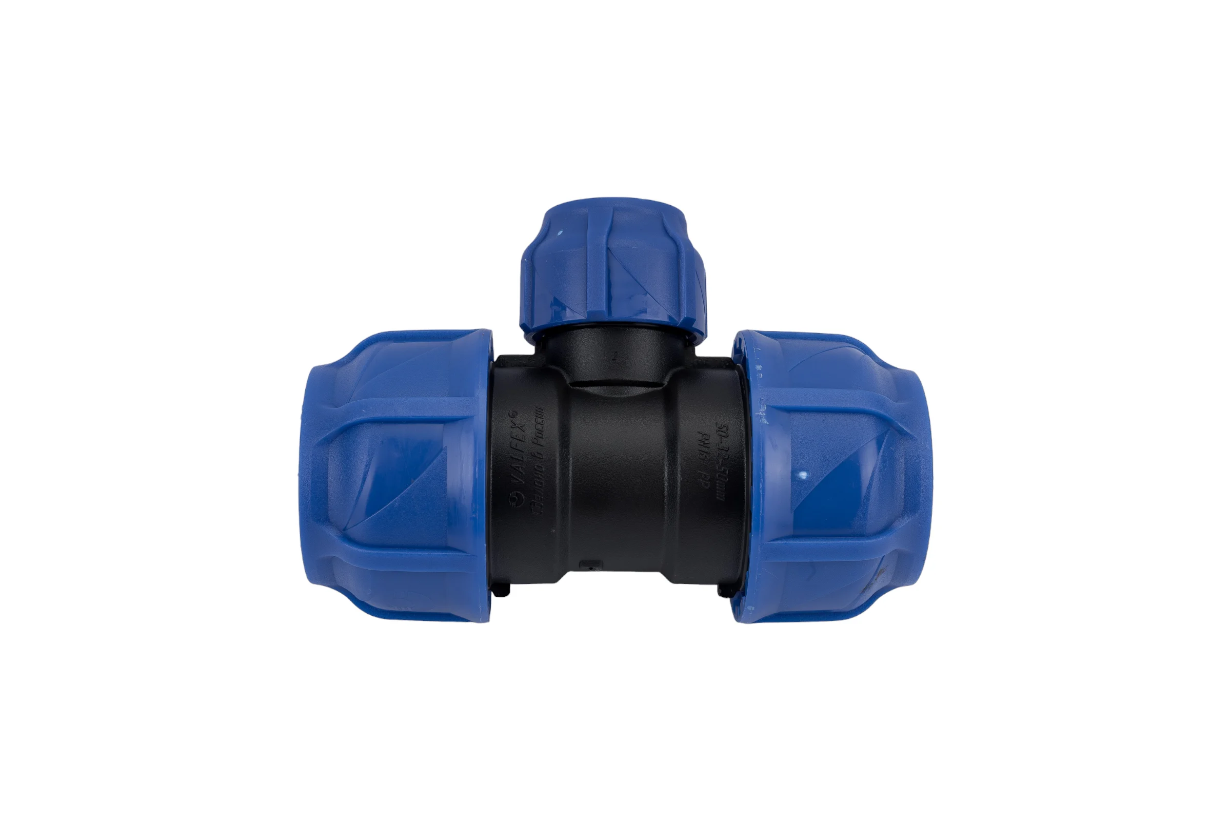Компрессионный переходной тройник VALFEX ПНД, 50-32-50 1210012503250