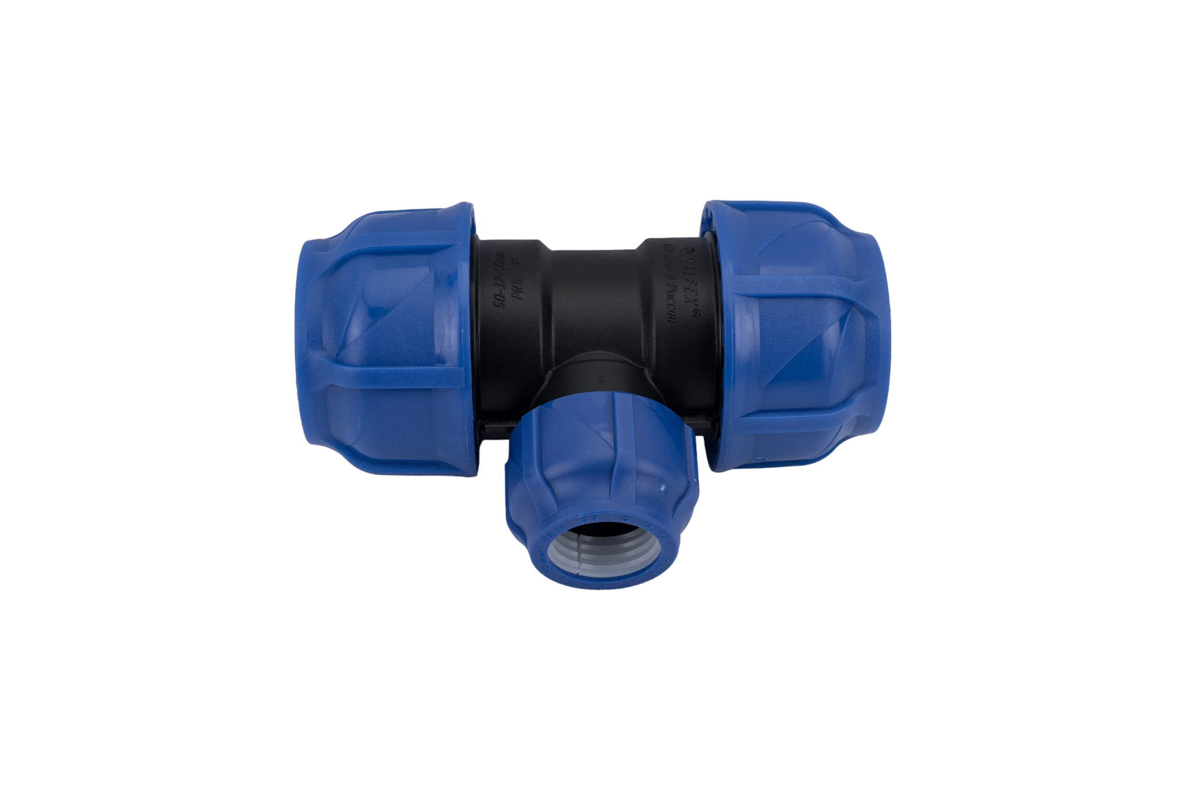 Компрессионный переходной тройник VALFEX ПНД, 50-32-50 1210012503250