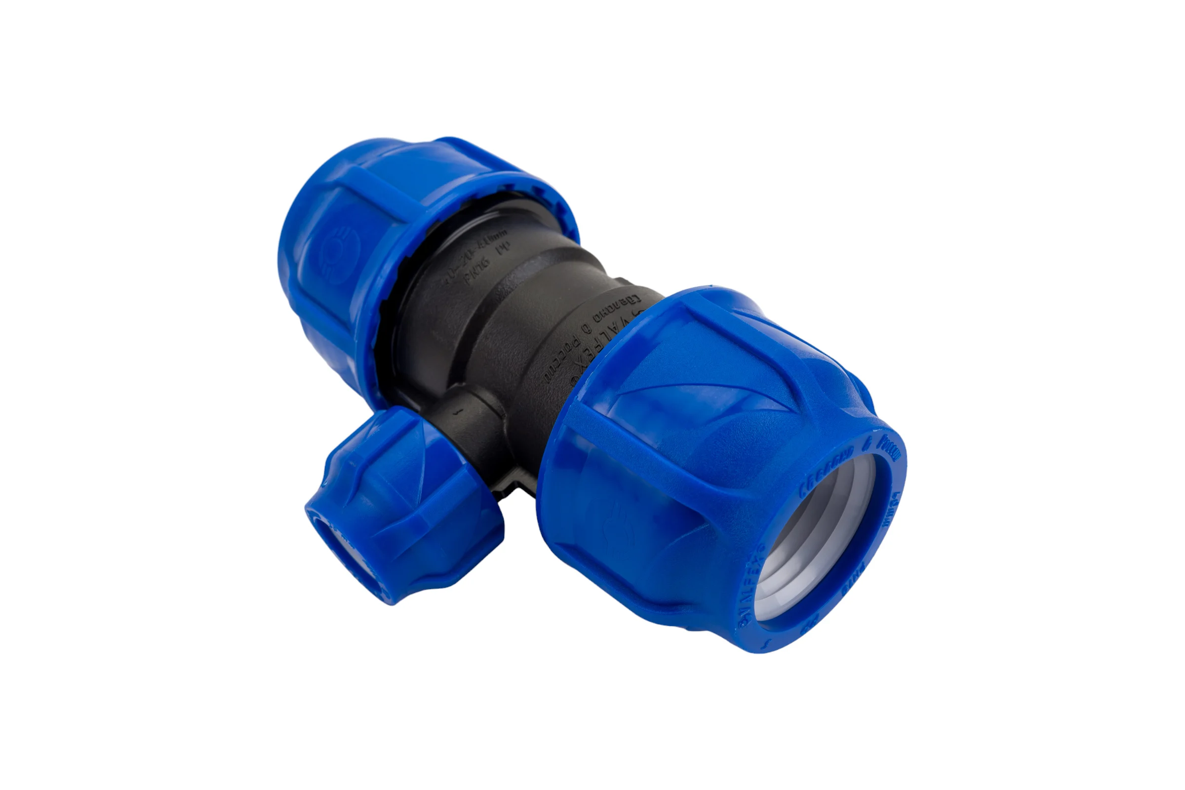 Компрессионный переходной тройник VALFEX ПНД, 40-20-40 1210012402040