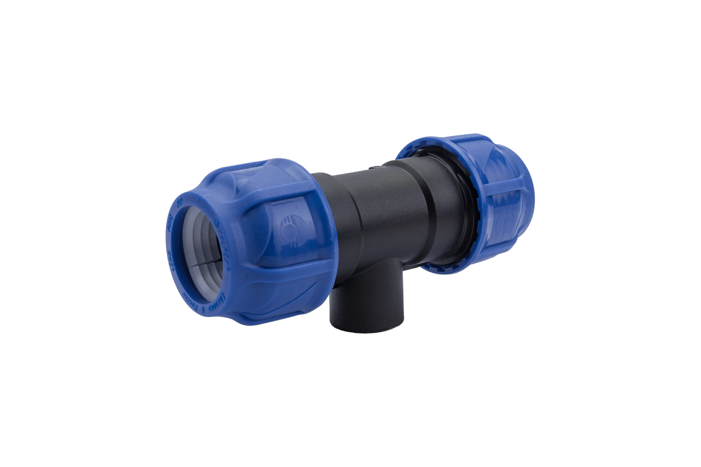 Компрессионный переходной тройник VALFEX ПНД, с внутренней резьбой, 40-3/4"-40 1210014003440