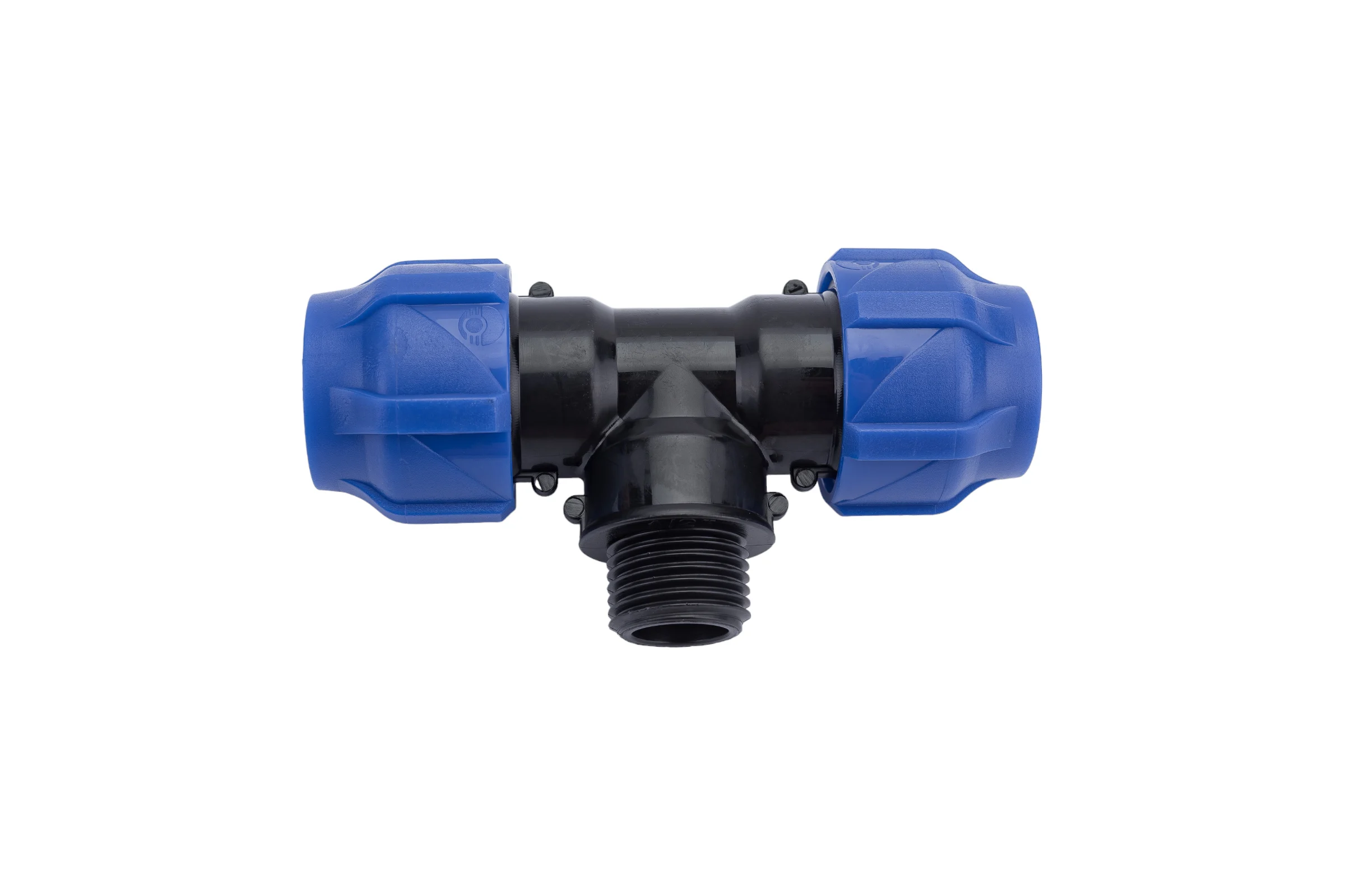 Компрессионный переходной тройник VALFEX ПНД, с наружной резьбой, 20-1/2"-20 1210022001220