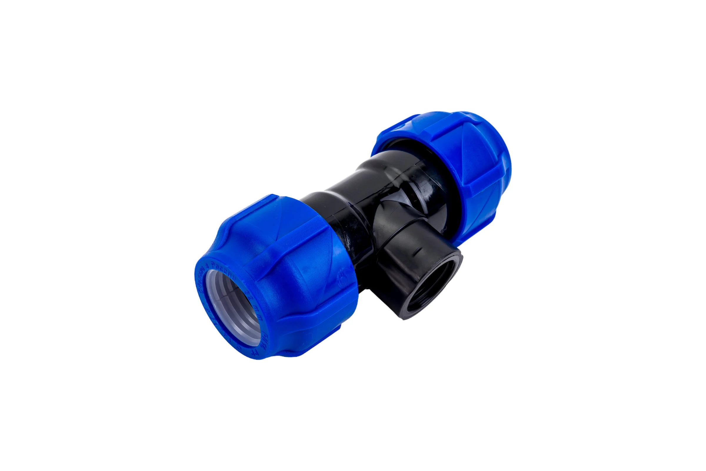 Компрессионный переходной тройник VALFEX ПНД, с внутренней резьбой, 32-3/4"-32 1210013203432