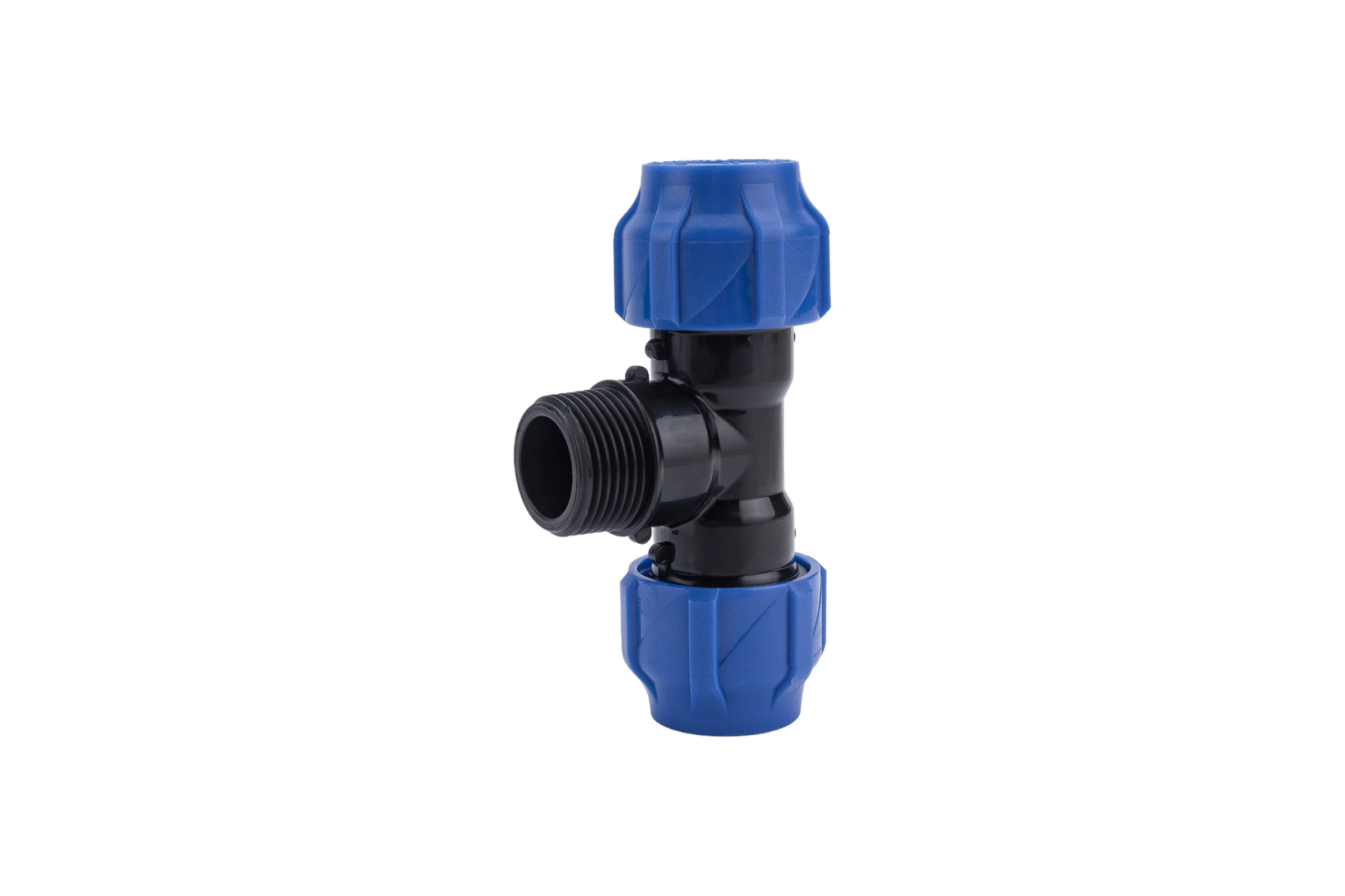 Компрессионный переходной тройник VALFEX ПНД, с наружной резьбой, 20-3/4"-20 1210022003420