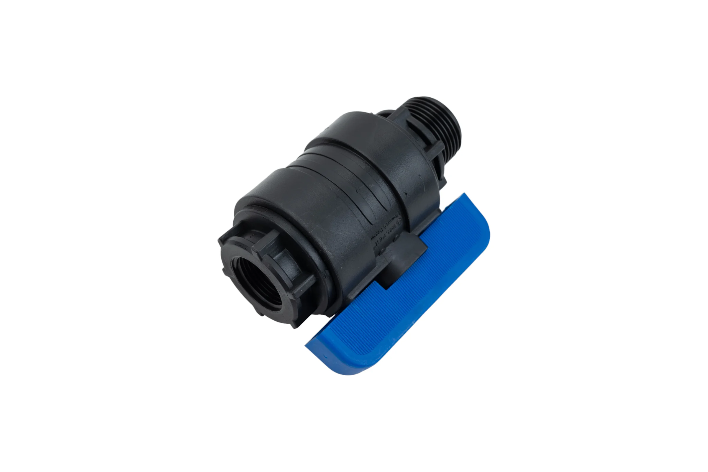 Компрессионный шаровой кран VALFEX ПНД НР/ВН резьба разборный 1"-3/4"Ду20 1210020100034
