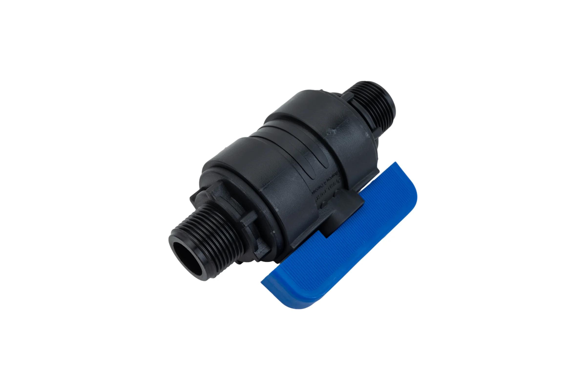 Компрессионный шаровой кран VALFEX ПНД НР/НР резьба разборный 3/4"-3/4"Ду16 1210216034034