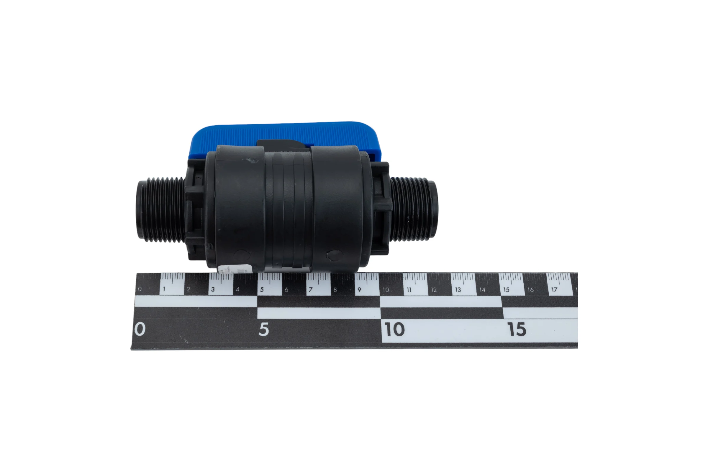 Компрессионный шаровой кран VALFEX ПНД НР/НР резьба разборный 3/4"-3/4"Ду16 1210216034034