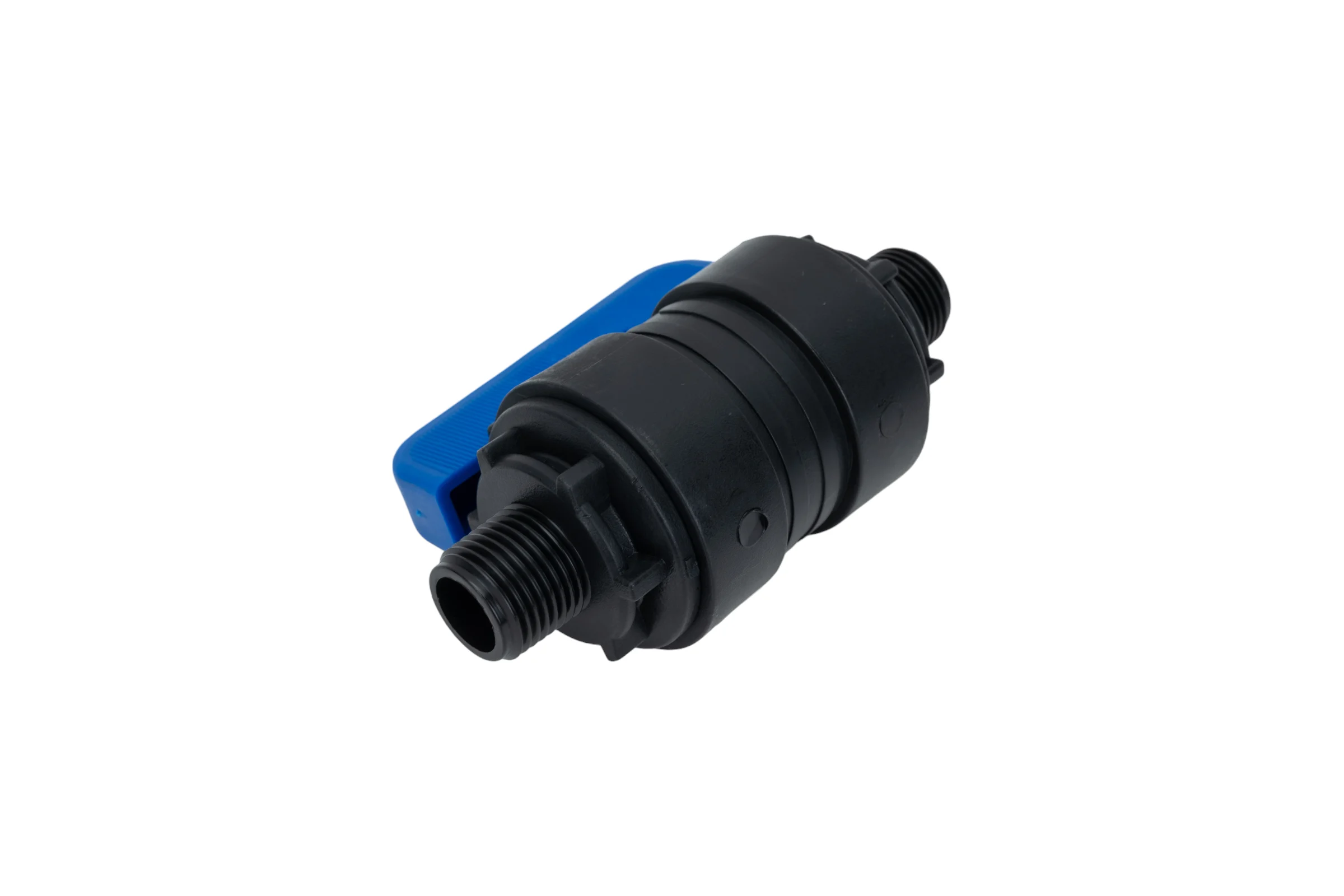 Компрессионный шаровой кран VALFEX ПНД НР/НР резьба разборный 1/2"-1/2" Ду16 1210216012012