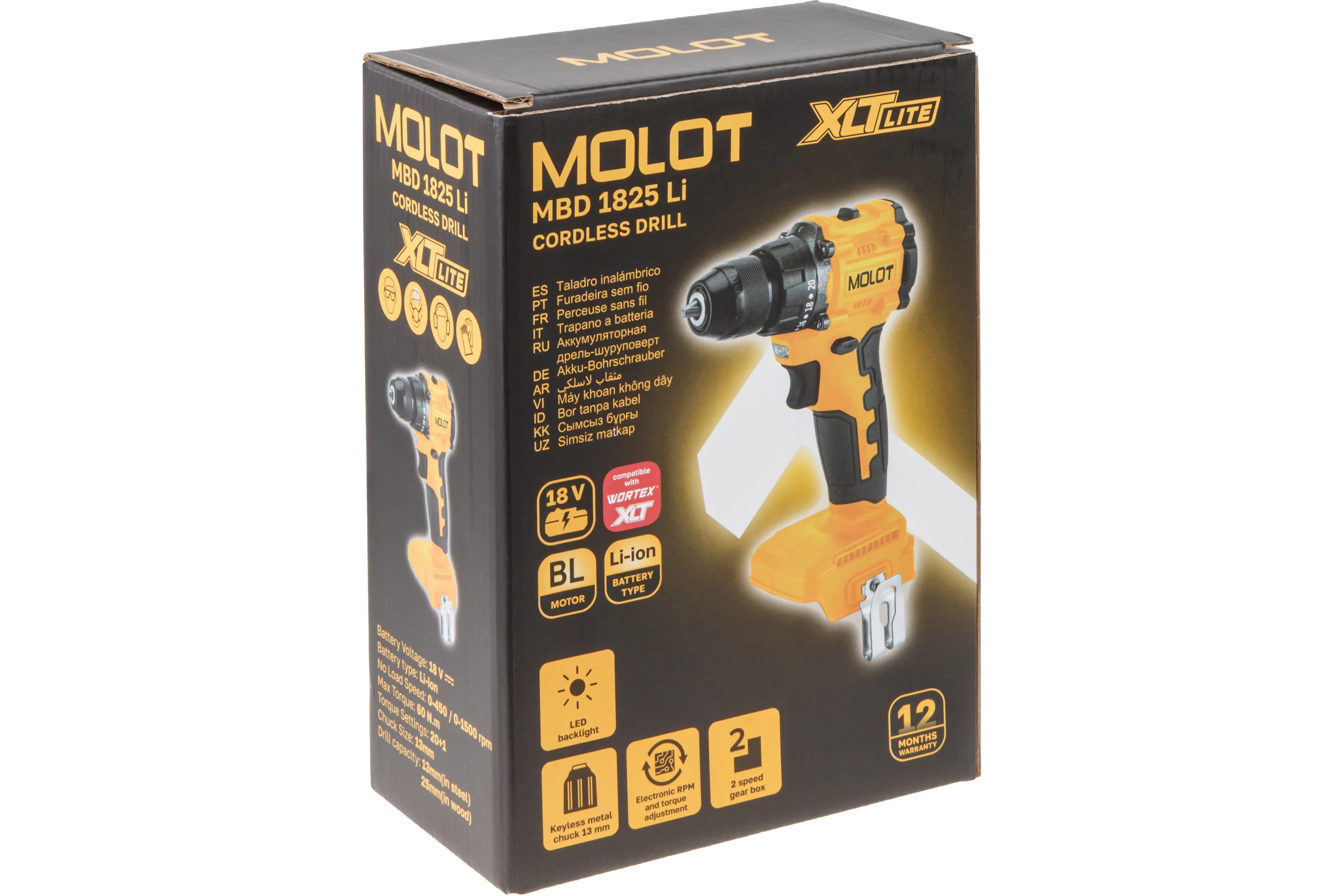 Дрель-шуруповерт MOLOT аккумуляторная MBD 1825 Li XLT Lite SOLO ЦИ-1633257060