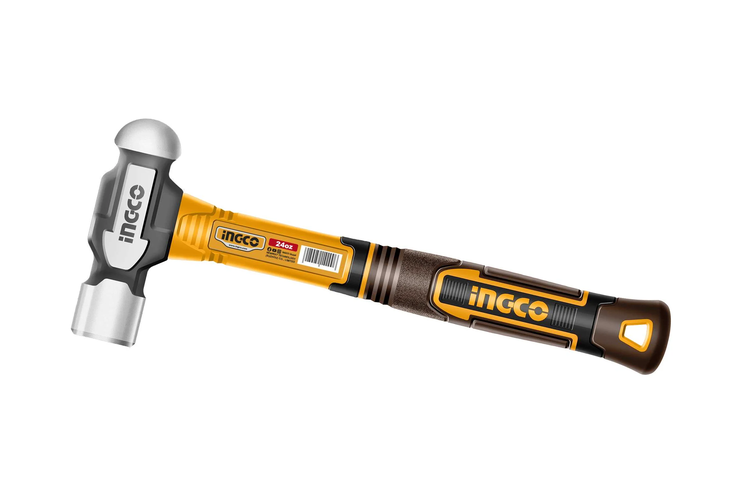 Молоток с круглым бойком INGCO 660 г (6/18) HBPH81024