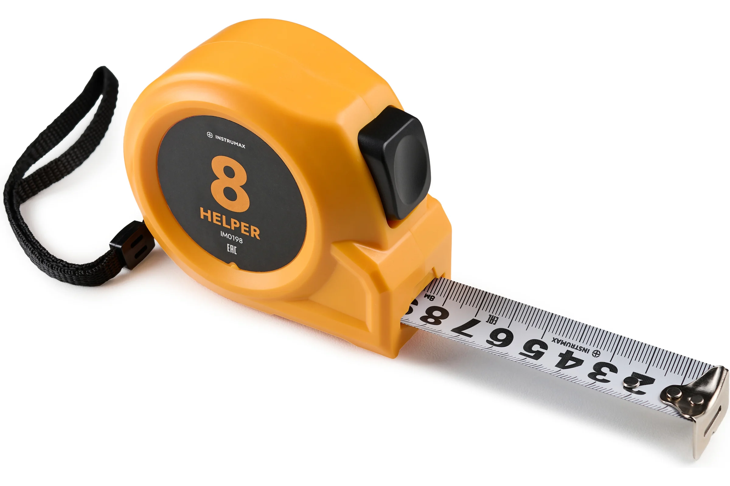 Рулетка INSTRUMAX HELPER 8 с автостопом (8м; лента:25мм; нейлоновое покрытие) IM0198