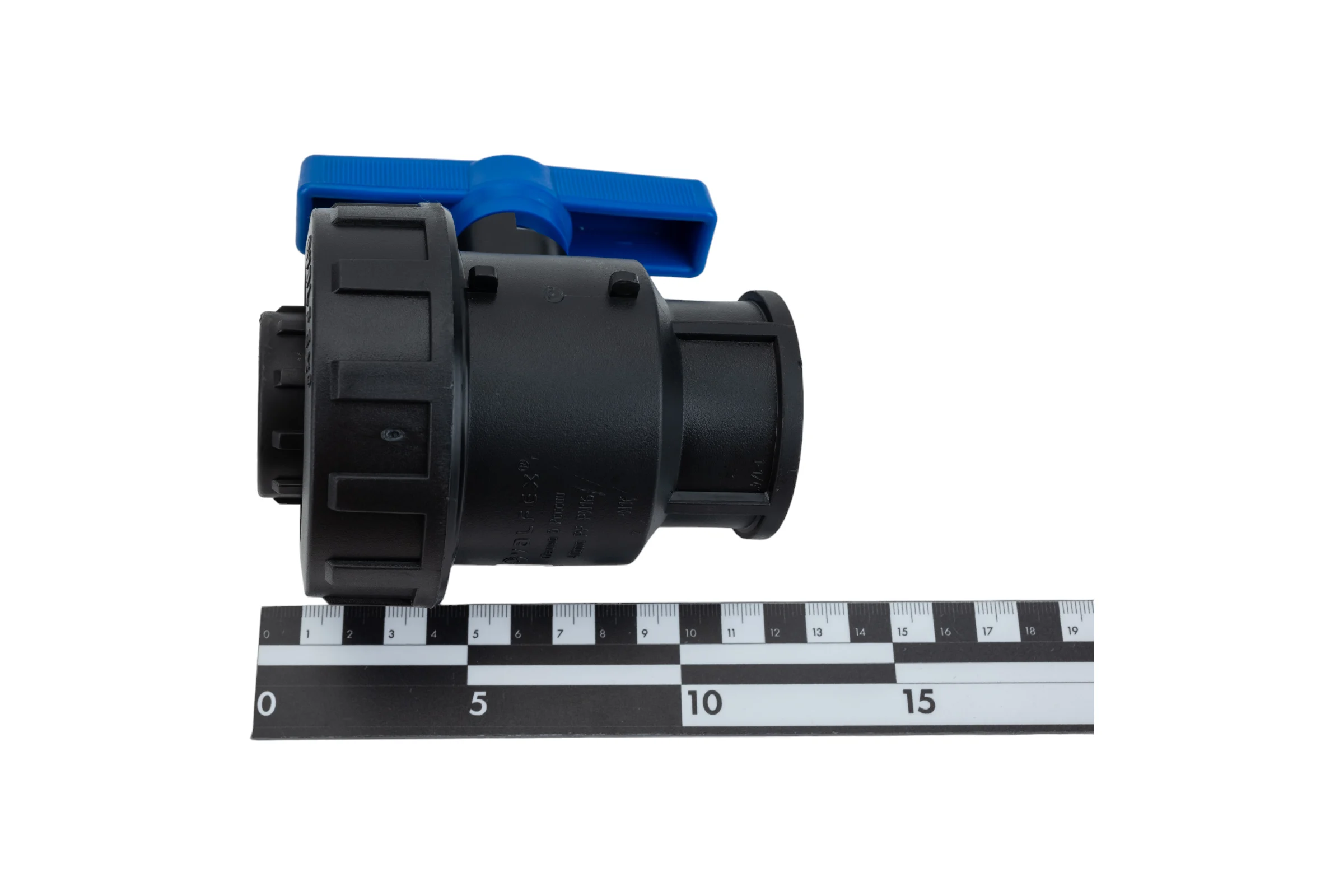 Компрессионный шаровой кран VALFEX ПНД  ВН/ВН резьба разборный 1 1/4"- 1" Ду33 1210011114100