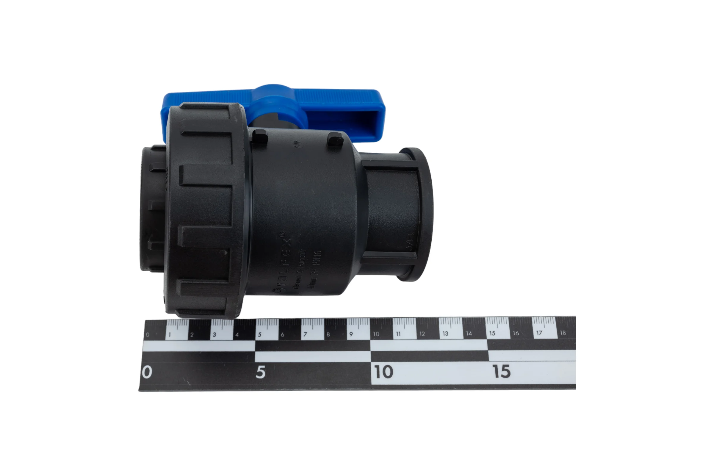 Компрессионный шаровой кран Valfex ПНД ВН/ВН резьба разборный 1 1/4"- 1 1/4" Ду33 1210011114114