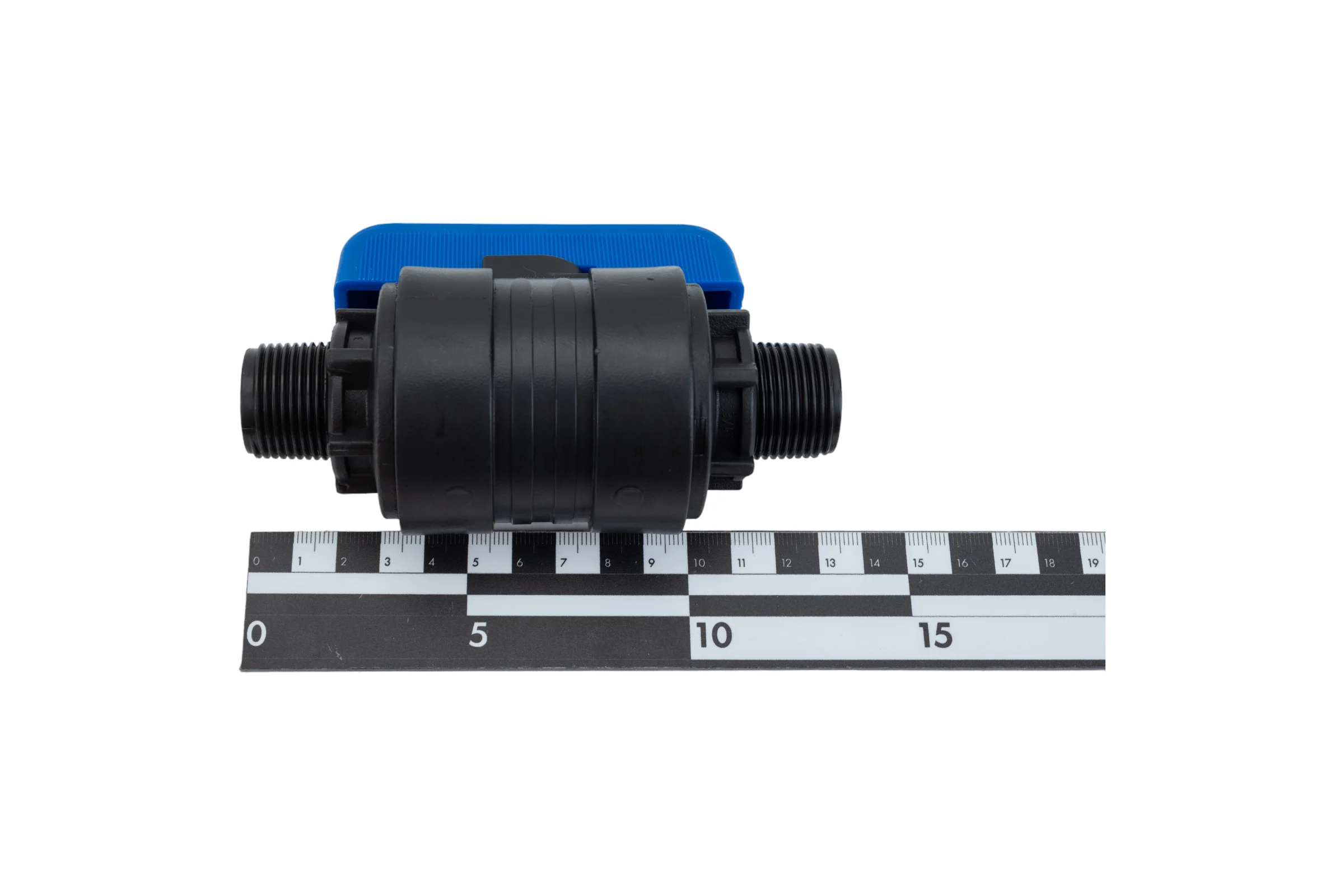 Компрессионный шаровой кран VALFEX ПНД НР/НР резьба разборный 3/4"-3/4"Ду20 1210220034034
