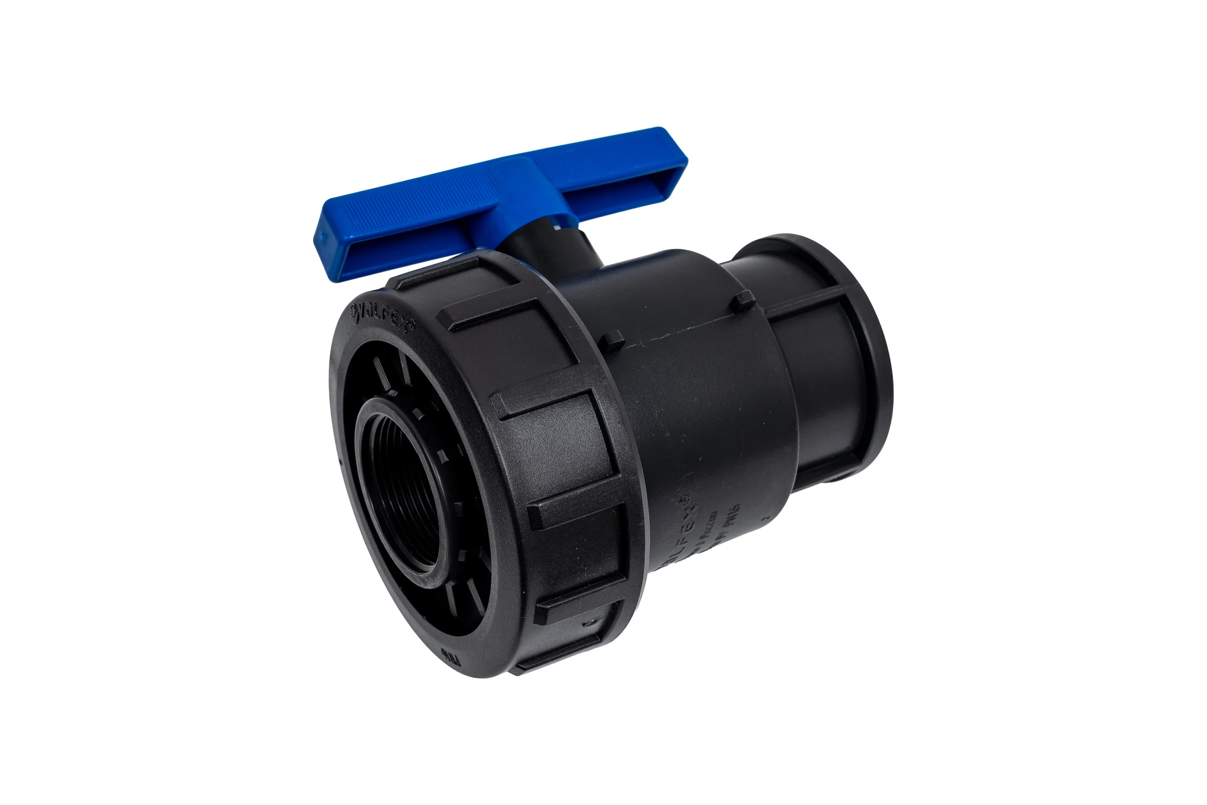 Компрессионный шаровой кран VALFEX ПНД  ВН/ВН резьба разборный 2"-1 1/2" Ду46 1210011200112