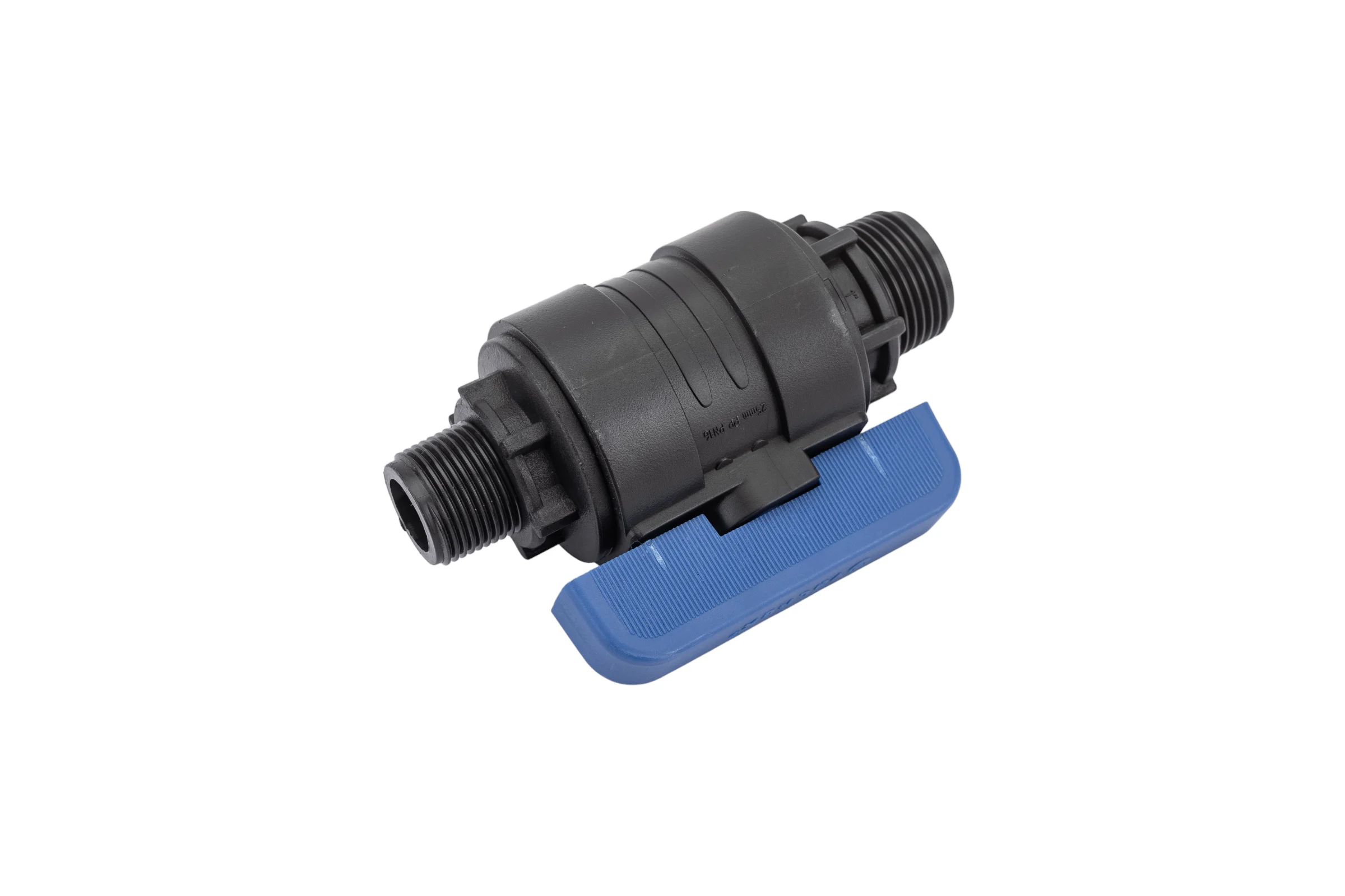 Компрессионный шаровой кран VALFEX ПНД НР/НР резьба разборный 1"-3/4" Ду20 1210220100034
