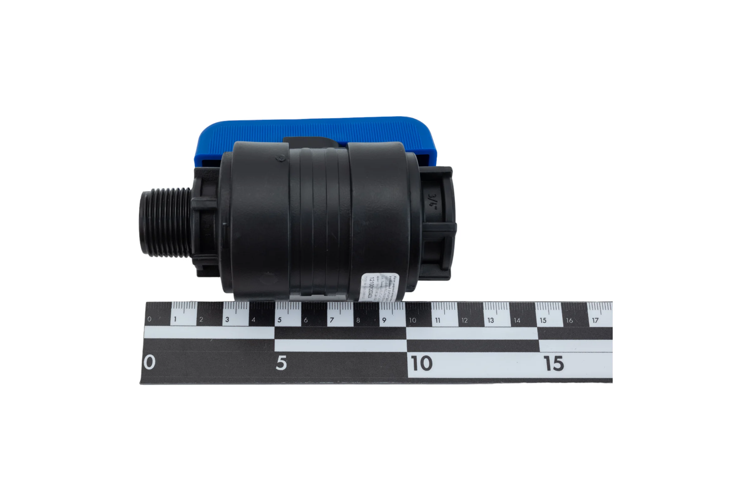 Компрессионный шаровой кран VALFEX ПНД НР/ВН резьба разборный 3/4"- 3/4" Ду20 1210012034034