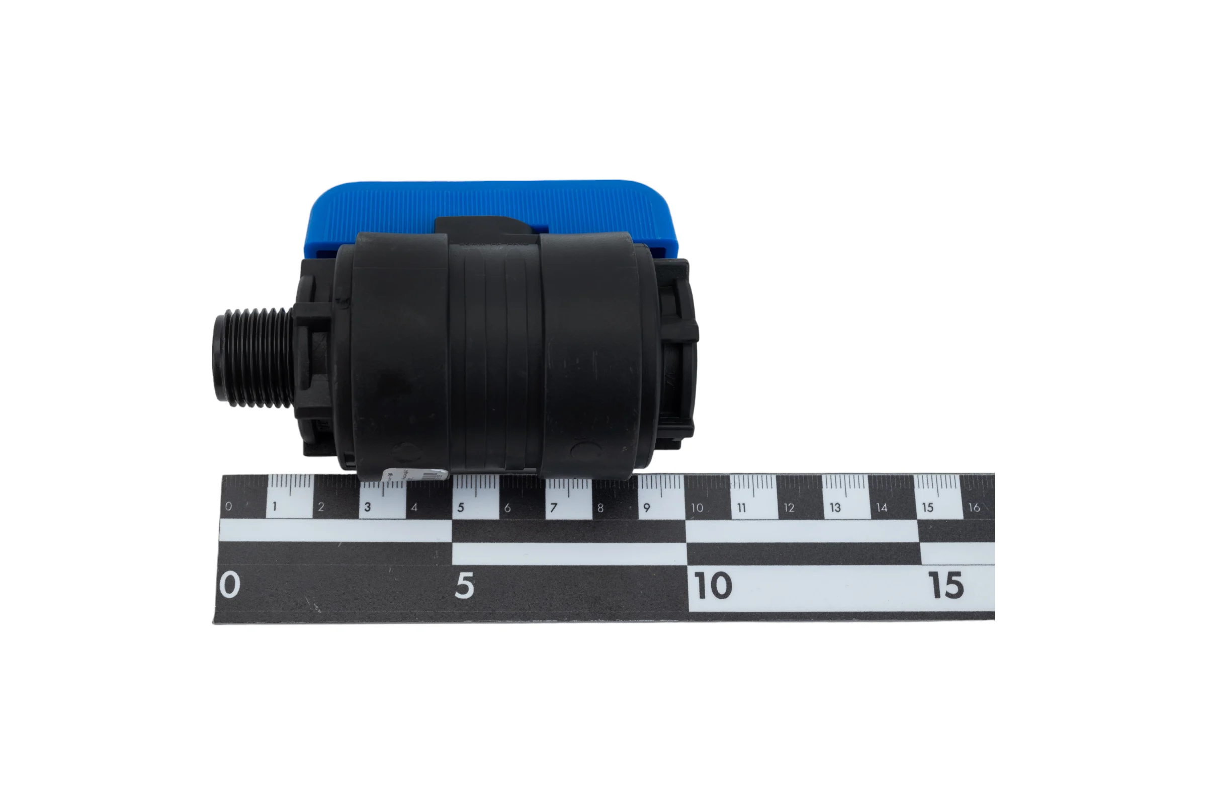 Компрессионный шаровой кран VALFEX ПНД НР/ВН резьба разборный 1/2"-1/2"Ду16 1210016012012
