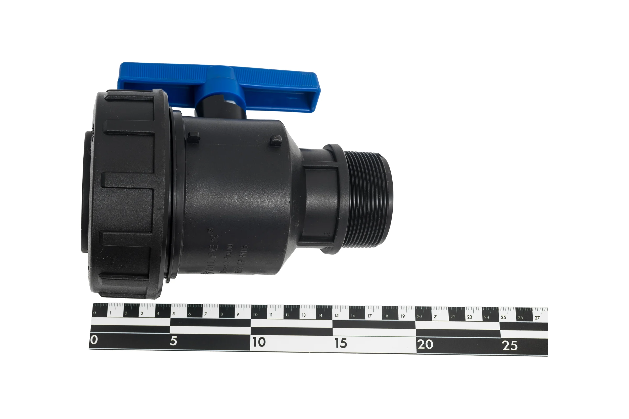 Компрессионный шаровой кран VALFEX ПНД НР/ВН резьба разборный 2"-2"Ду46 1210012200200