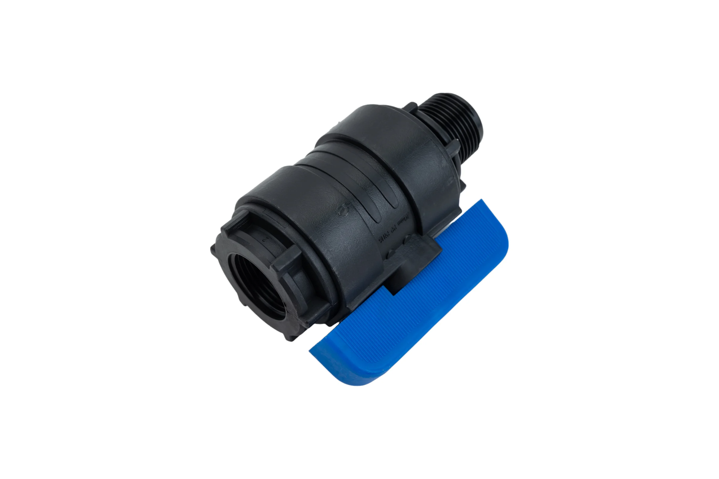 Компрессионный шаровой кран VALFEX ПНД НР/ВН резьба разборный 3/4"- 3/4"Ду16 1210016034034