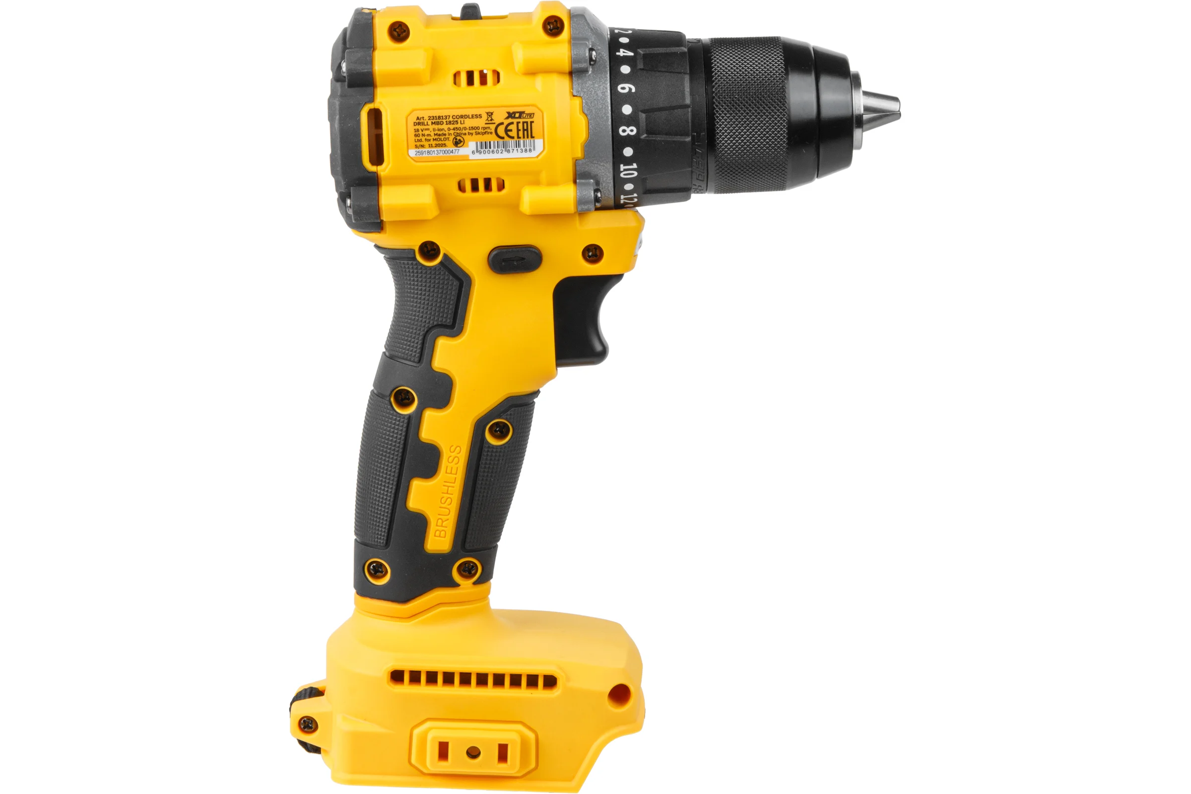 Дрель-шуруповерт аккумуляторная MOLOT MBD 1825 Li XLT Lite SET (2318138) ЦИ-4336049394