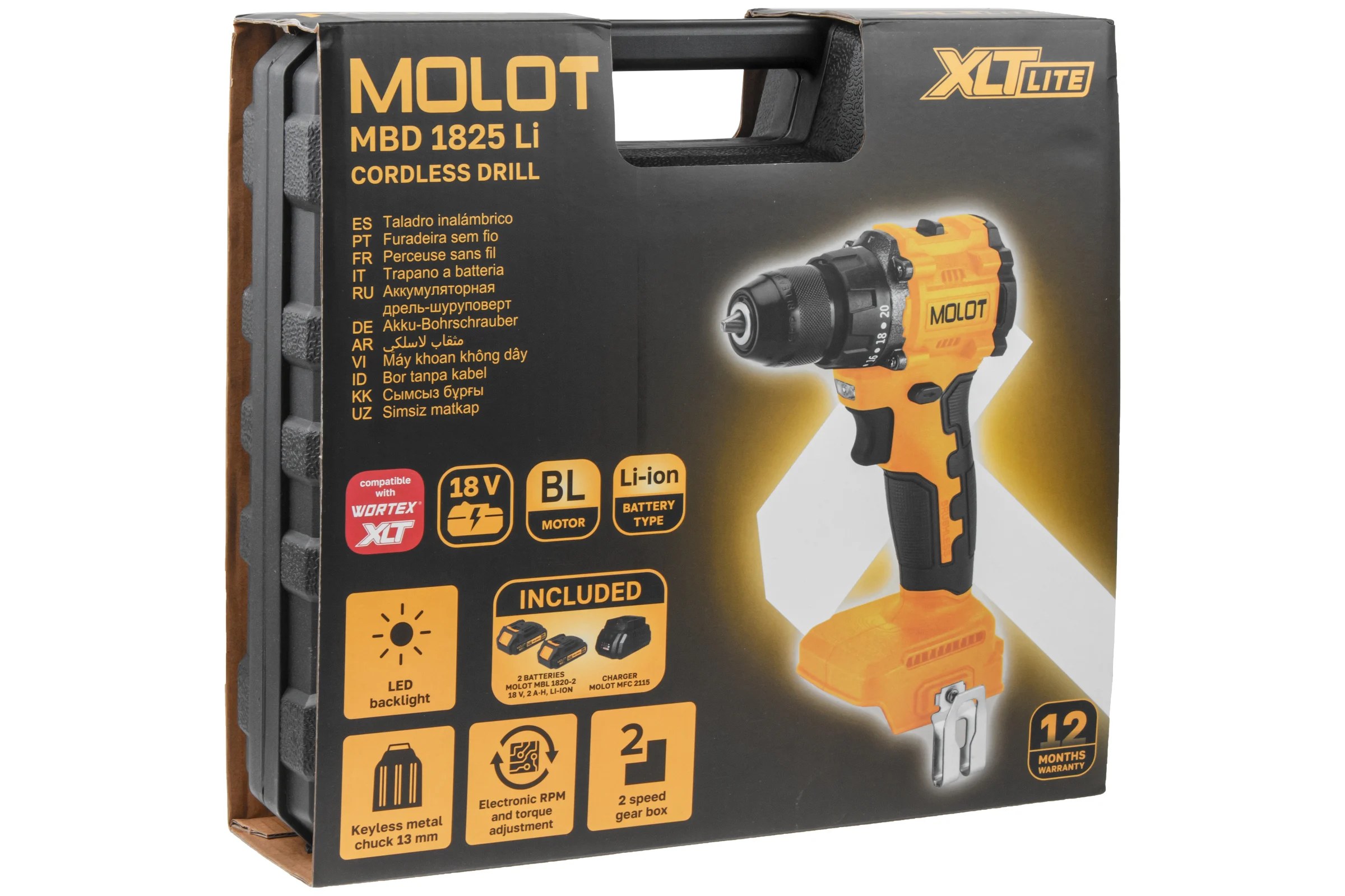 Дрель-шуруповерт аккумуляторная MOLOT MBD 1825 Li XLT Lite SET (2318138) ЦИ-4336049394