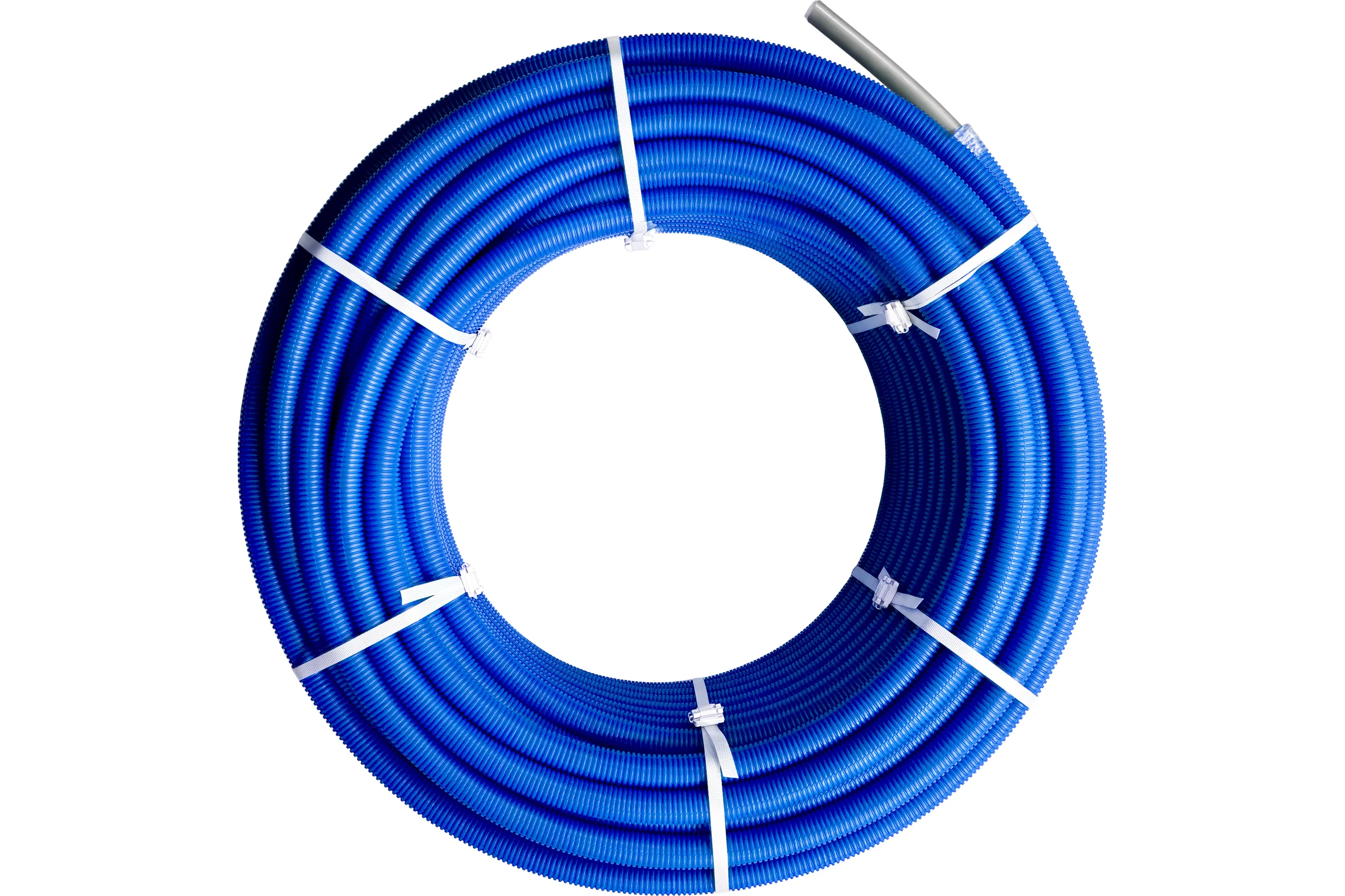 Труба RTP PEX-a, SDR7,4 d20x2,8 (100м) с антидиффузионным слоем EVOH в гофре синего цвета 51502