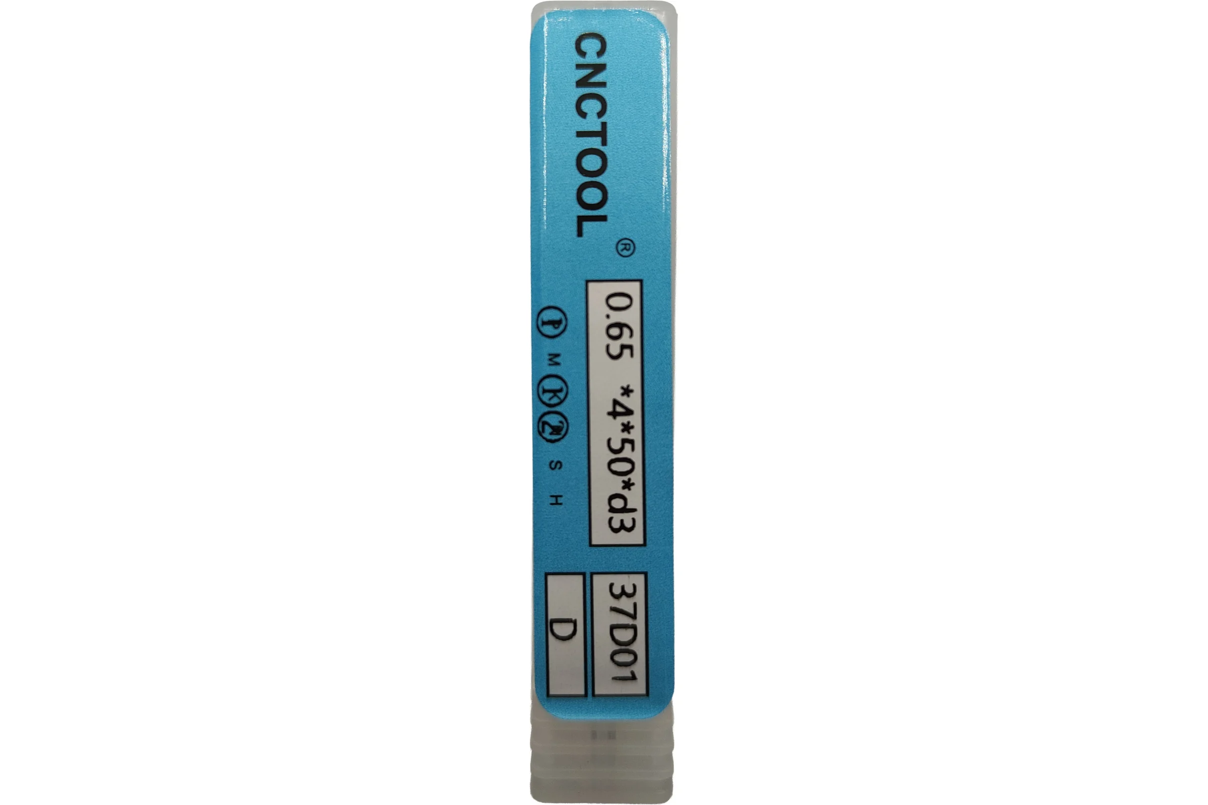 Сверло по металлу твердосплавное CNCTOOL VHM 0.65х4х50, хв.3, плоский торец  D-37D01,(P,K) 183085