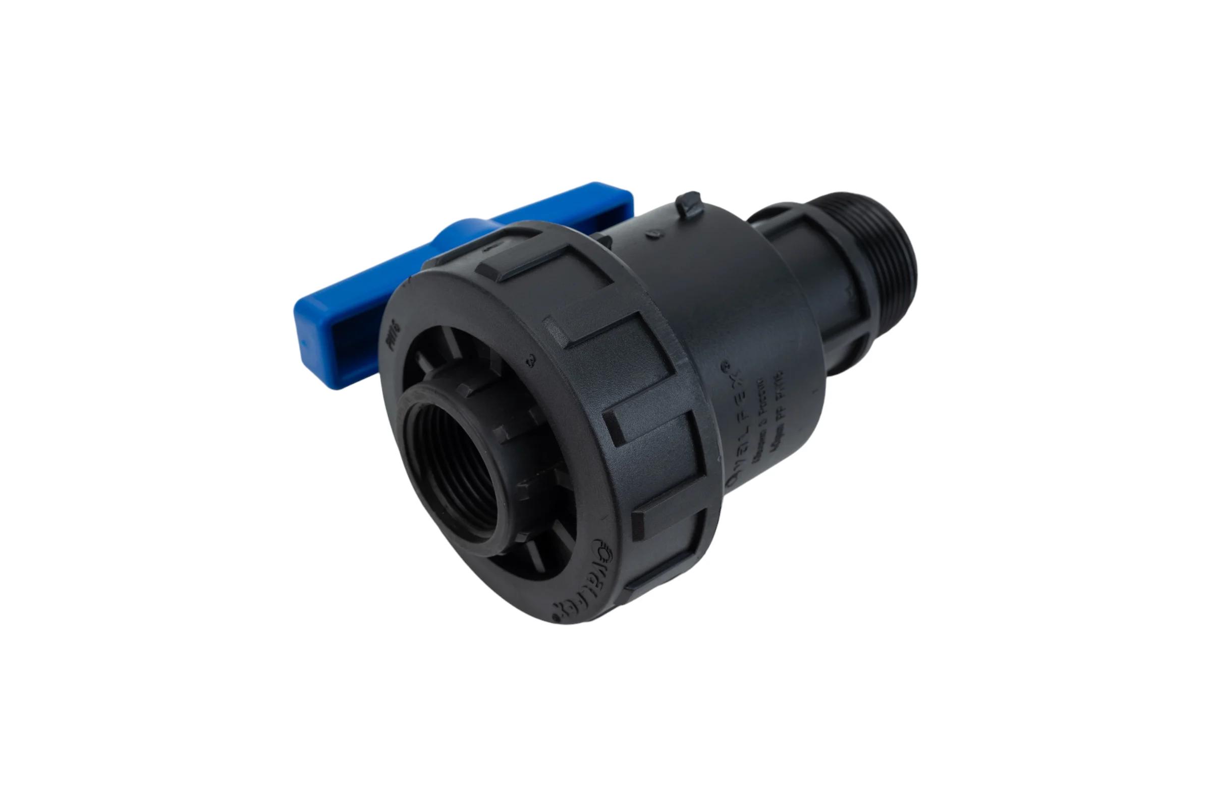 Компрессионный шаровой кран VALFEX ПНД НР/ВН резьба разборный 1 1/4"-1"Ду33 1210012114100