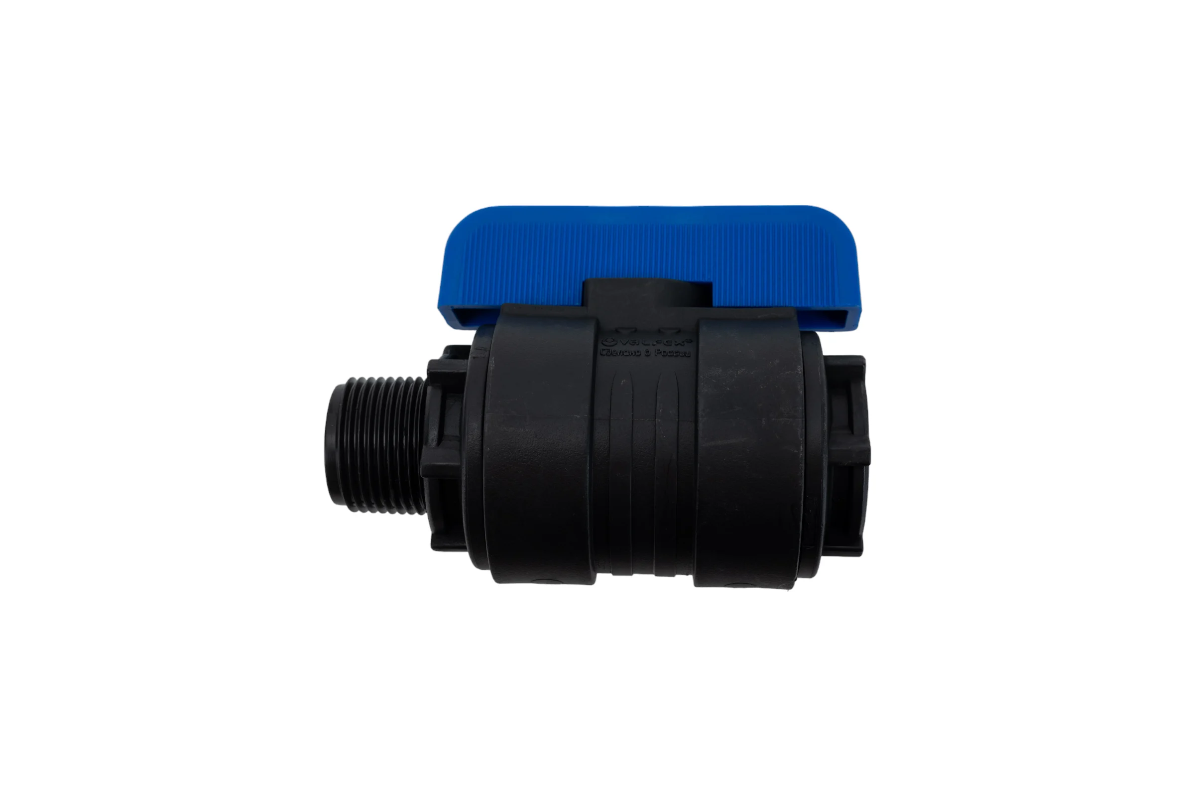 Компрессионный шаровой кран VALFEX ПНД НР/ВН резьба разборный 3/4"- 1/2"Ду16 1210016034012