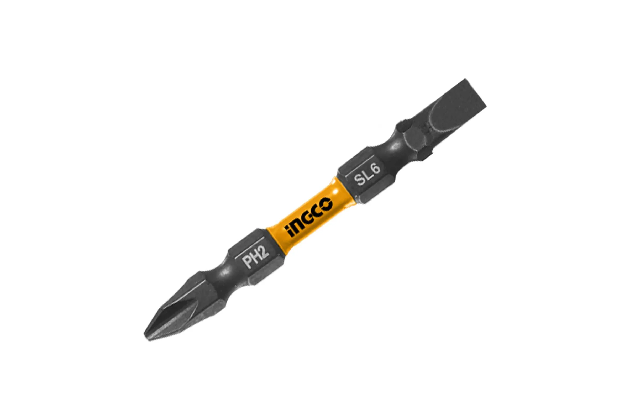 Набор бит двухсторонних INGCO PH2+SL6 65 мм 10 шт INDUSTRIAL SDBIM21HL133