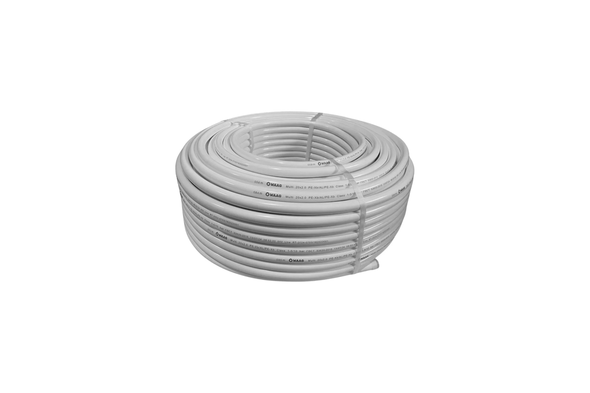 Труба металлопластиковая WAAG Multi DN20 x 2,0 PN10 (бухта 100м) PE-Xb / Al / PE-Xb, белая WG.2020100
