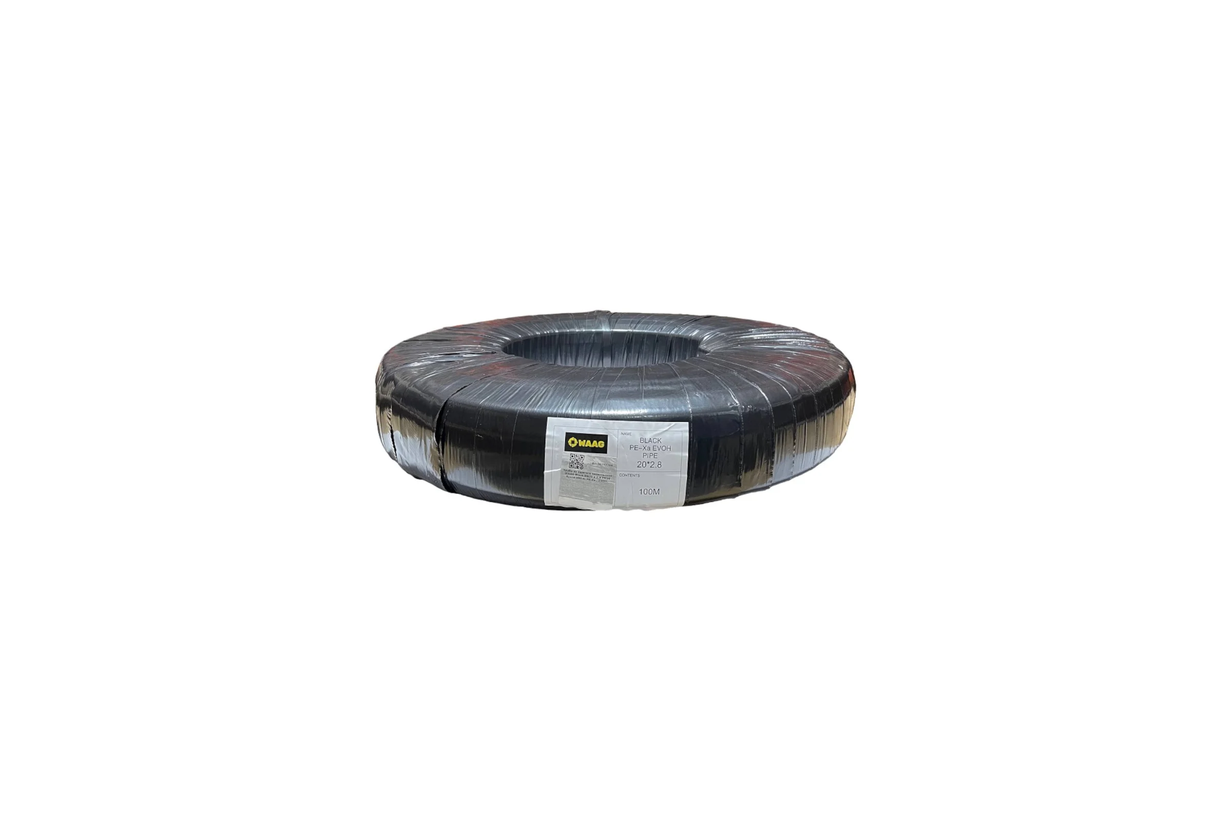 Труба из сшитого полиэтилена WAAG Black DN20 x 2,8 PN10 (бухта 100 м), PE-Xa / EVOH, черная WG.1135975