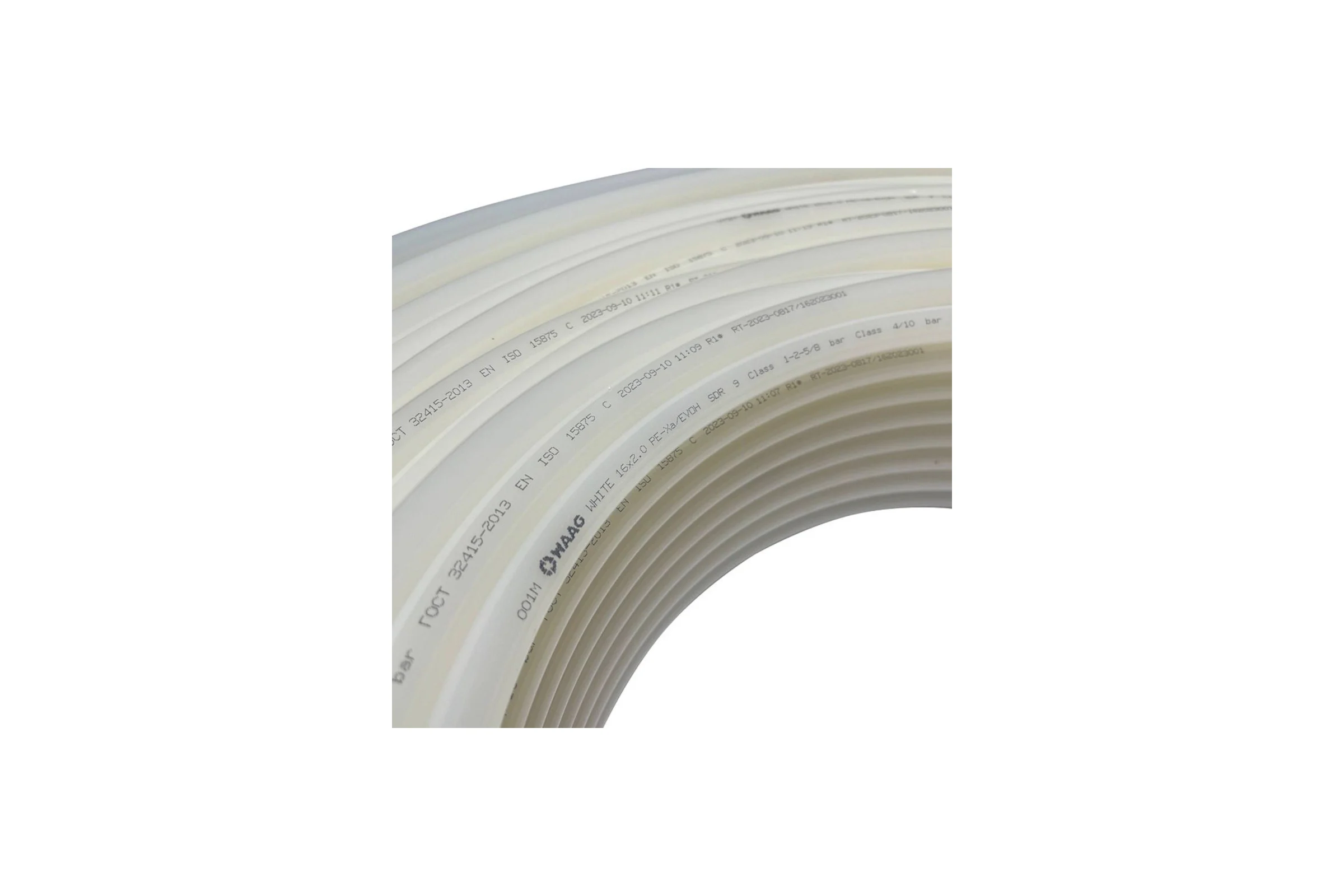 Труба из сшитого полиэтилена WAAG White DN16 x 2,0 PN 6 (бухта 600м), PE-Xa / EVOH, прозрачная WG.1136611
