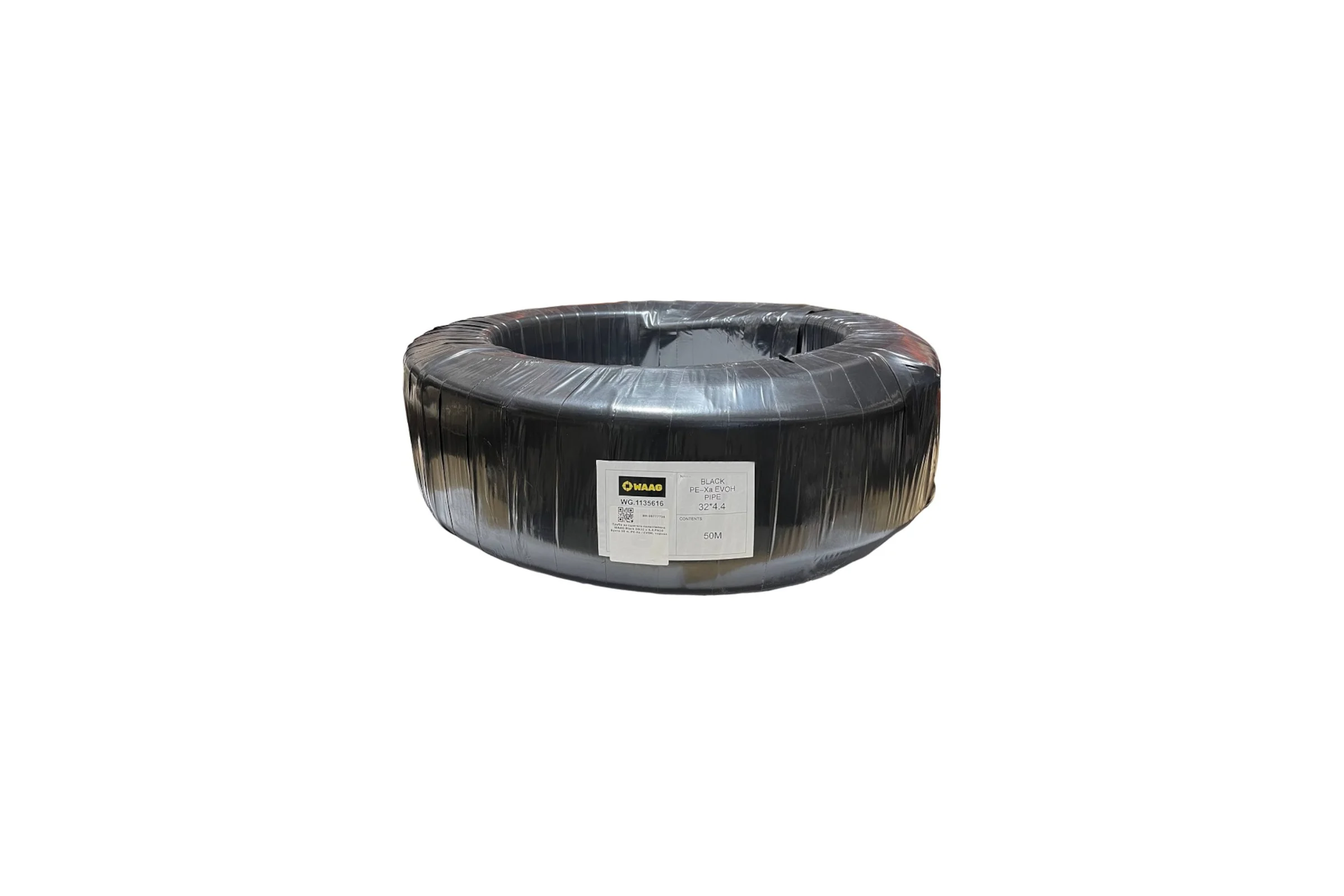 Труба из сшитого полиэтилена WAAG Black DN32 x 4,4 PN10 (бухта 50 м), PE-Xa / EVOH, черная WG.1135616