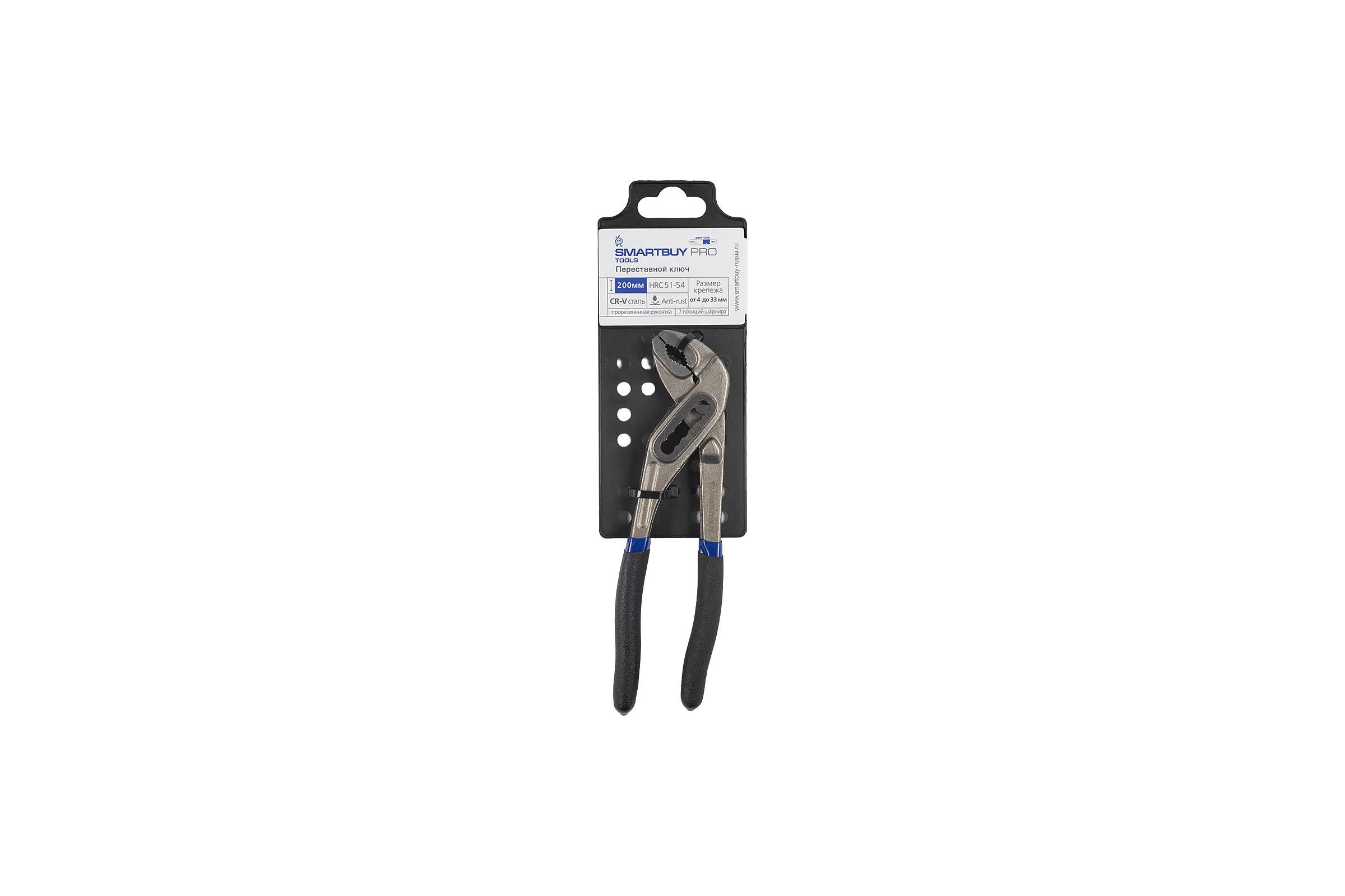 Ключ переставной Smartbuy, 200 мм, резин. Рукоятка, PRO TOOLS () SBT-PRO-UTW-P200