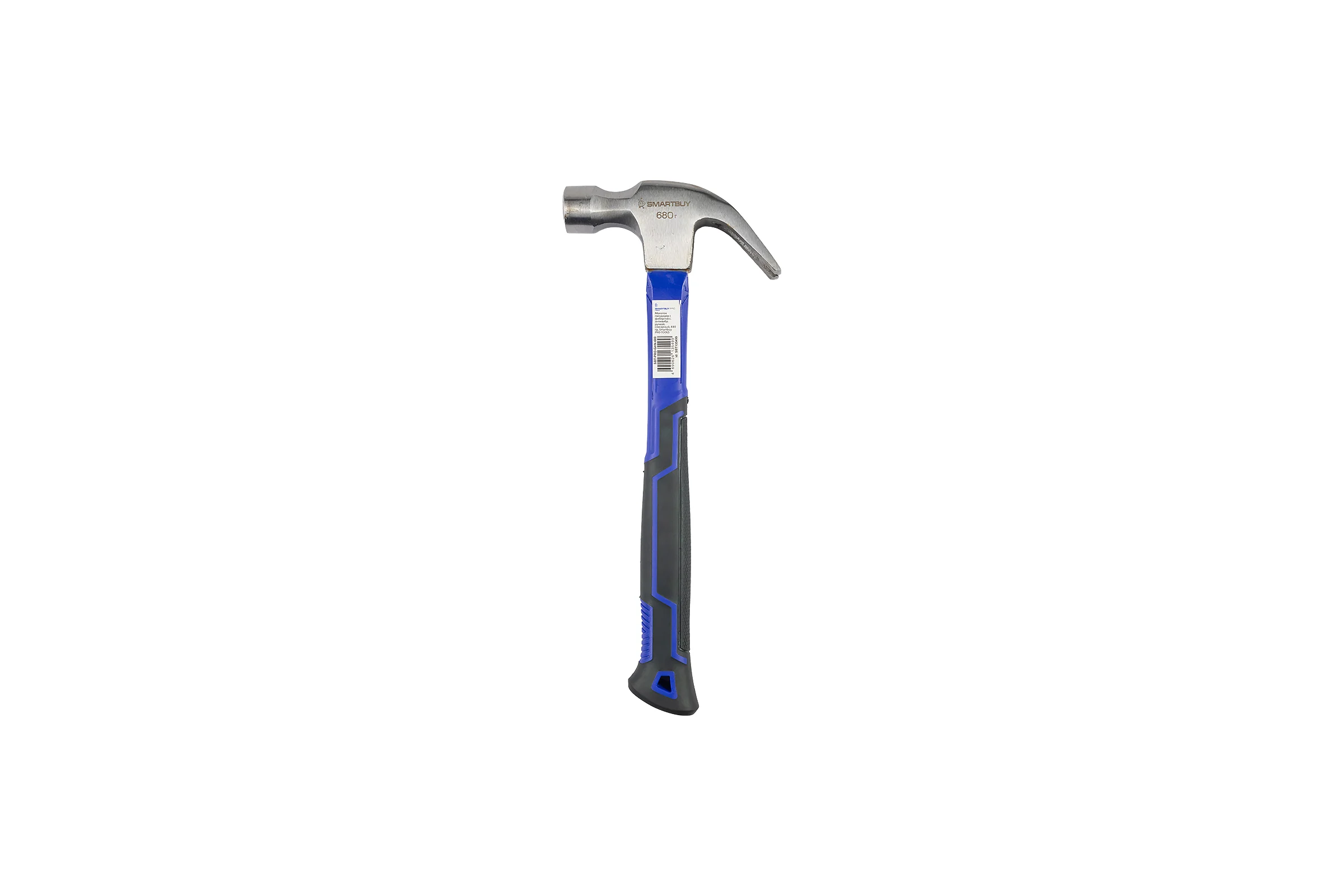 Молоток гвоздодер с фибергласс. антивибр. ручкой Smartbuy, слесарный, 680 гр, PRO TOOLS SBT-PRO-GHN-680