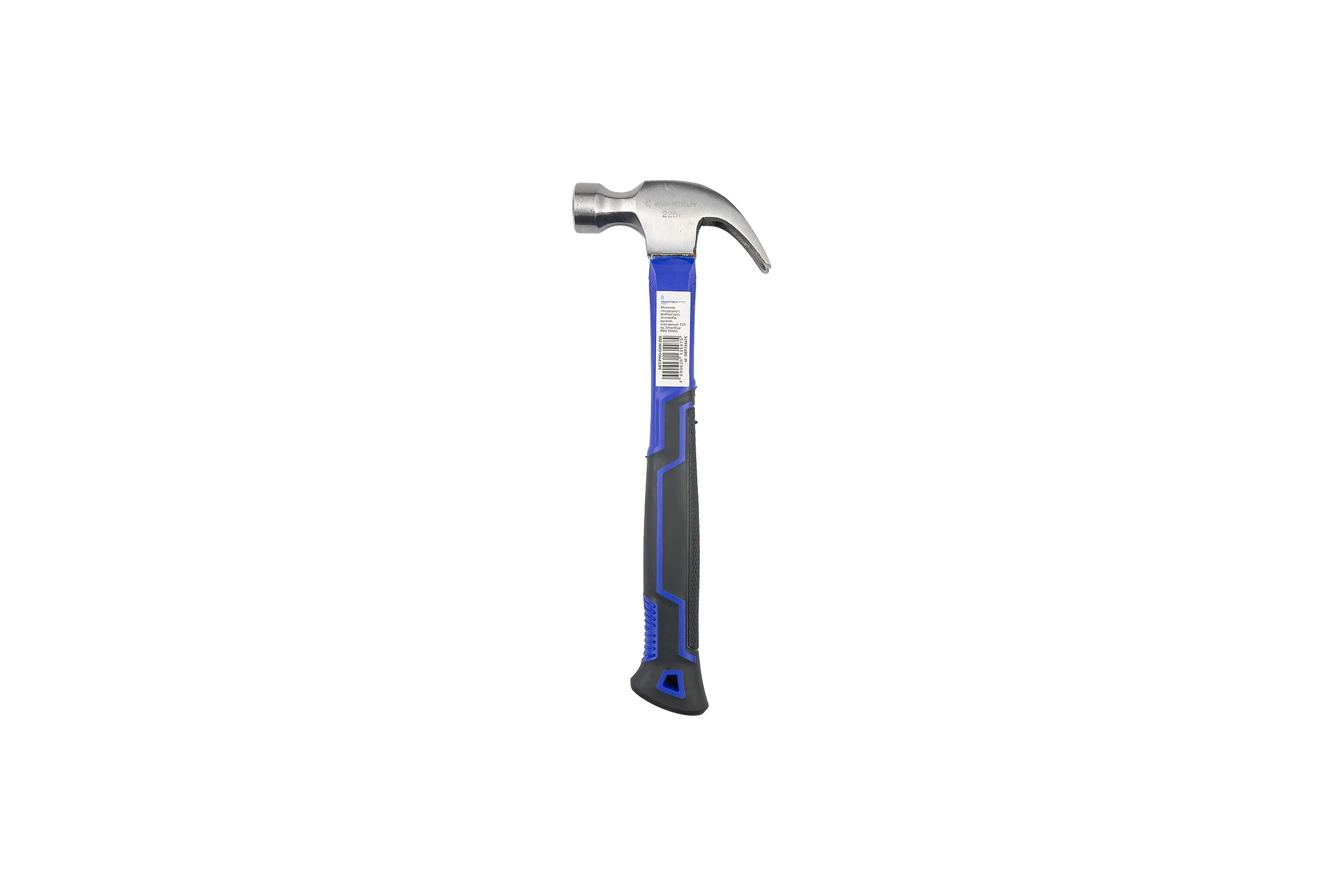 Молоток гвоздодер с фибергласс. антивибр. ручкой Smartbuy, слесарный, 225 гр, PRO TOOLS SBT-PRO-GHN-200