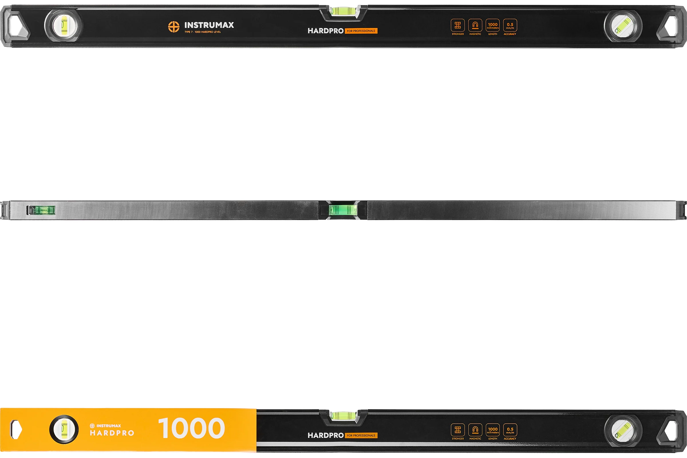 Уровень противоударный, магнитный INSTRUMAX HARDPRO 1000 IM0195